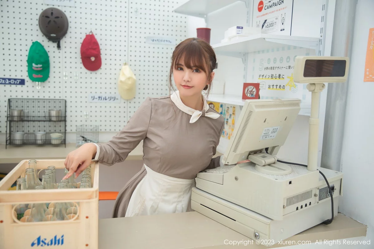 XiuRen第6146期_模特张思允Nice职员角色扮演蕾丝薄纱内衣配无内肉丝诱惑写真80P