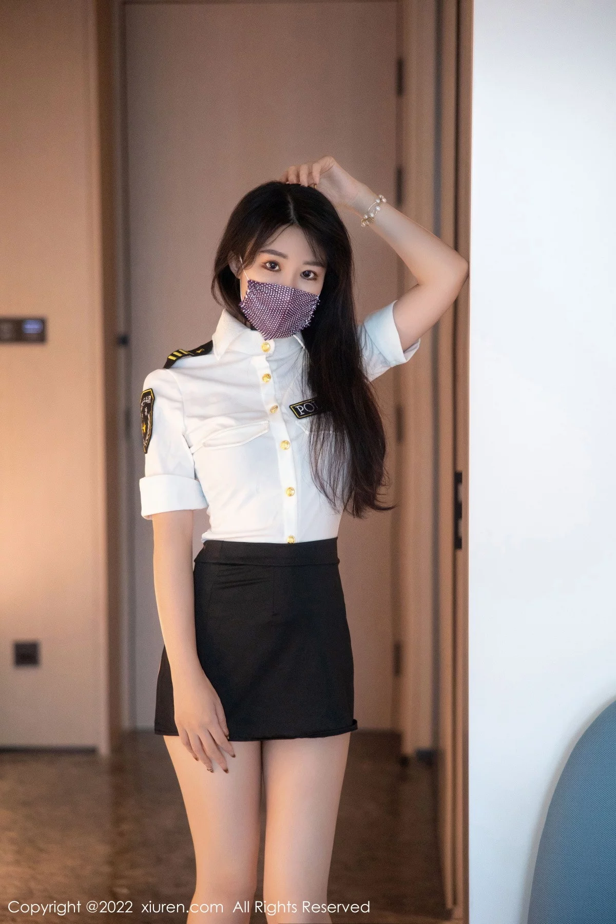 XiuRen第6041期_模特司柠脱海军制服露黑色内衣配超薄黑丝秀曼妙身姿诱惑写真77P
