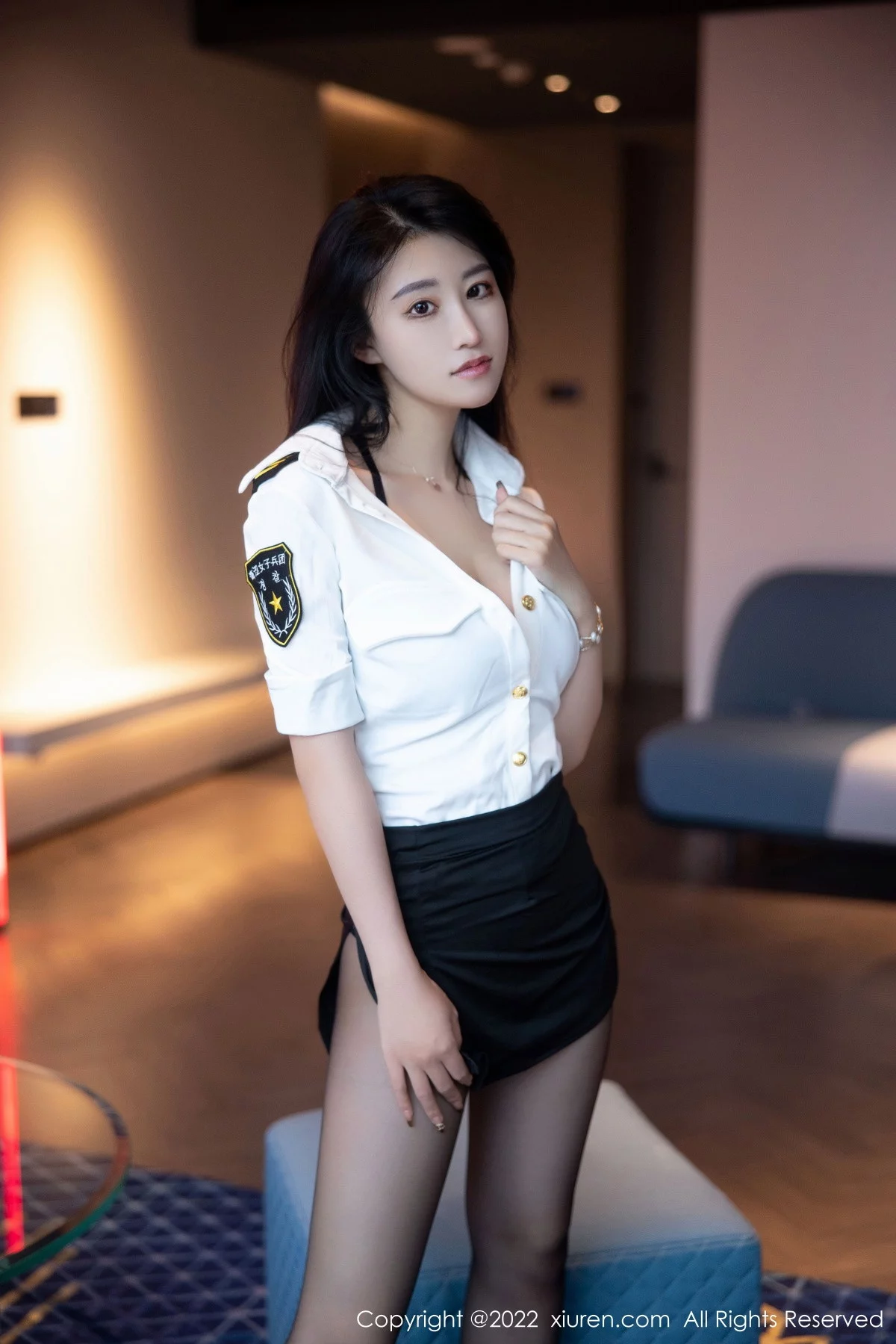 XiuRen第6041期_模特司柠脱海军制服露黑色内衣配超薄黑丝秀曼妙身姿诱惑写真77P