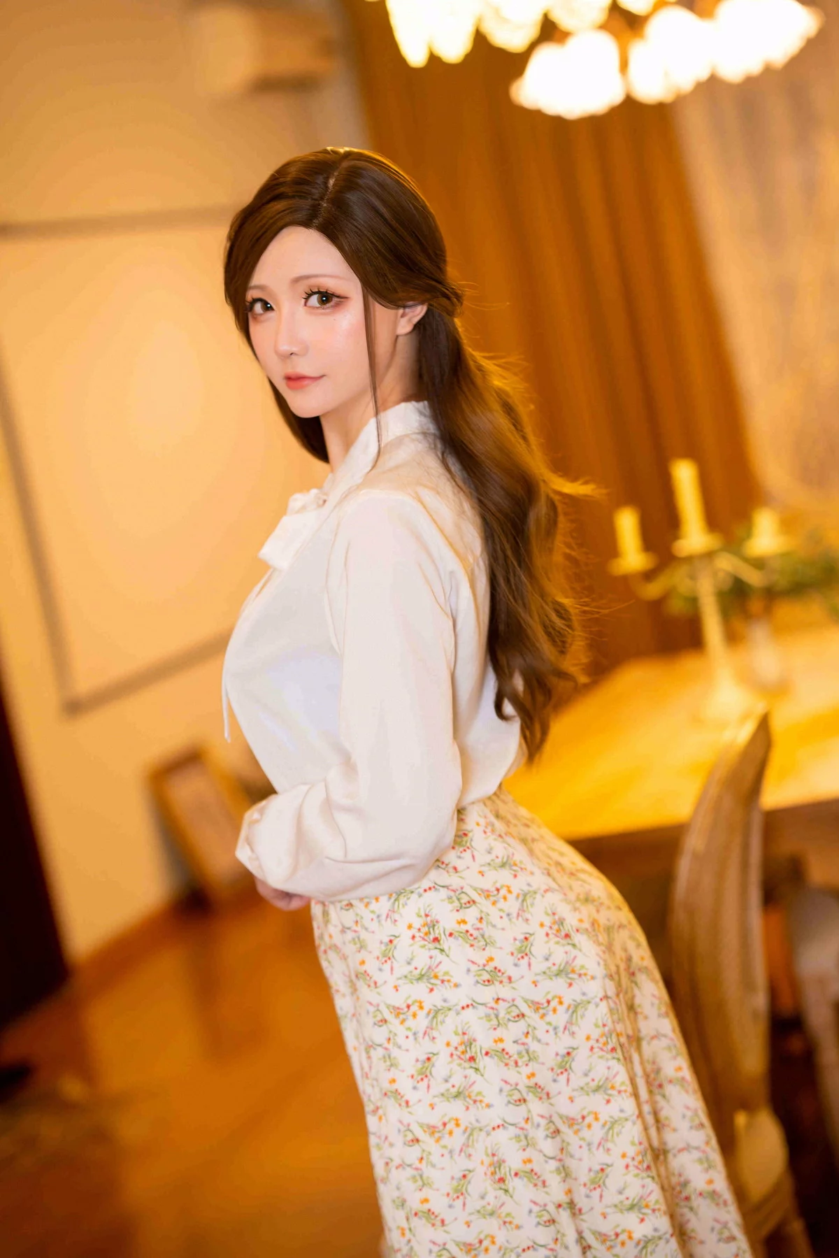 Coser小姐姐星之迟迟邻家太太主题半脱露黑色蕾丝内衣+黑色情趣内衣诱惑写真114P