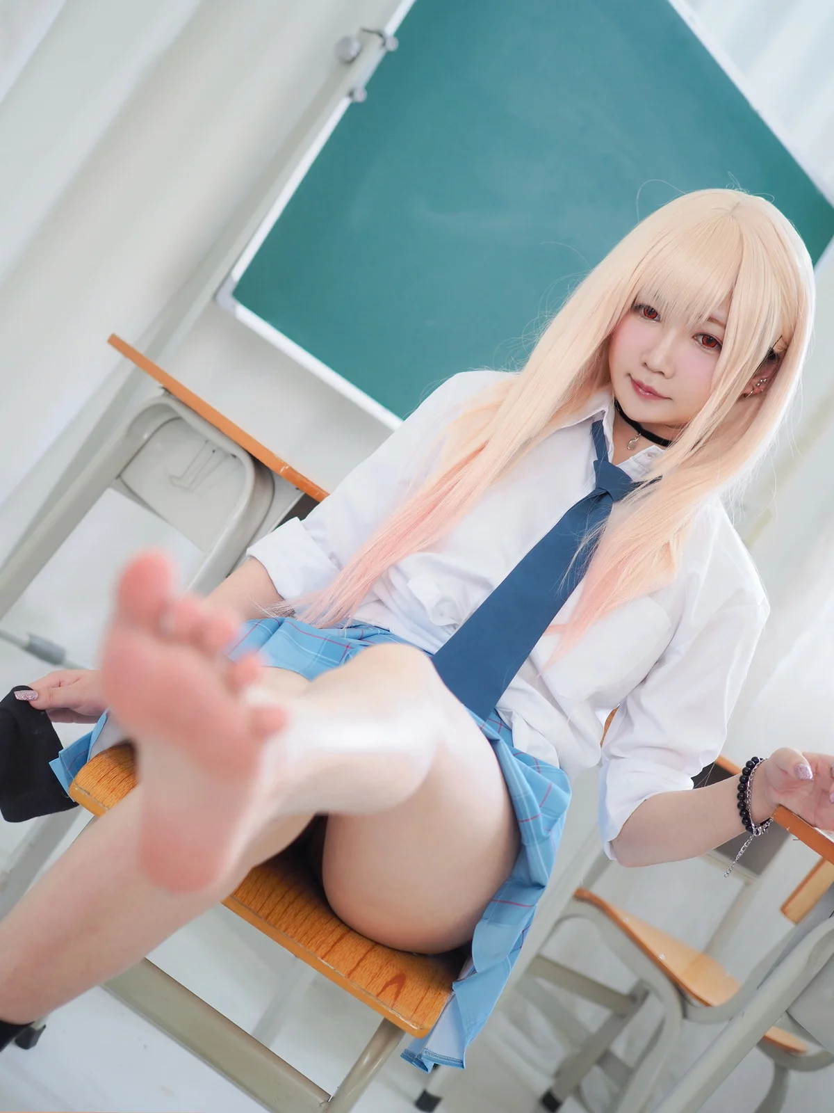 网络美女铭铭Kizami-JK学妹主题教室里脱性感短裙露丁字裤秀翘臀撩人诱惑写真124P