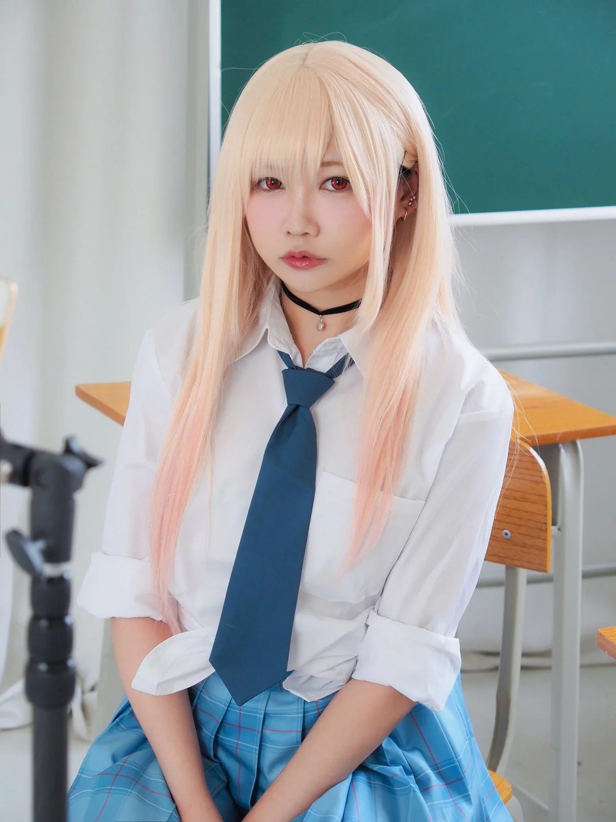 网络美女铭铭Kizami-JK学妹主题教室里脱性感短裙露丁字裤秀翘臀撩人诱惑写真124P
