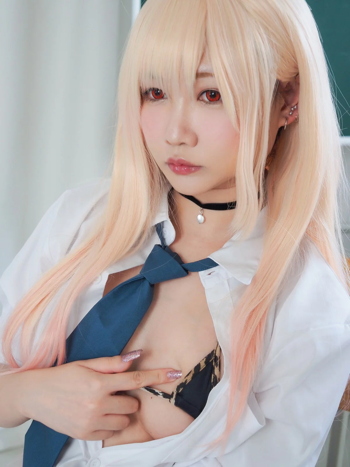 网络美女铭铭Kizami-JK学妹主题教室里脱性感短裙露丁字裤秀翘臀撩人诱惑写真124P