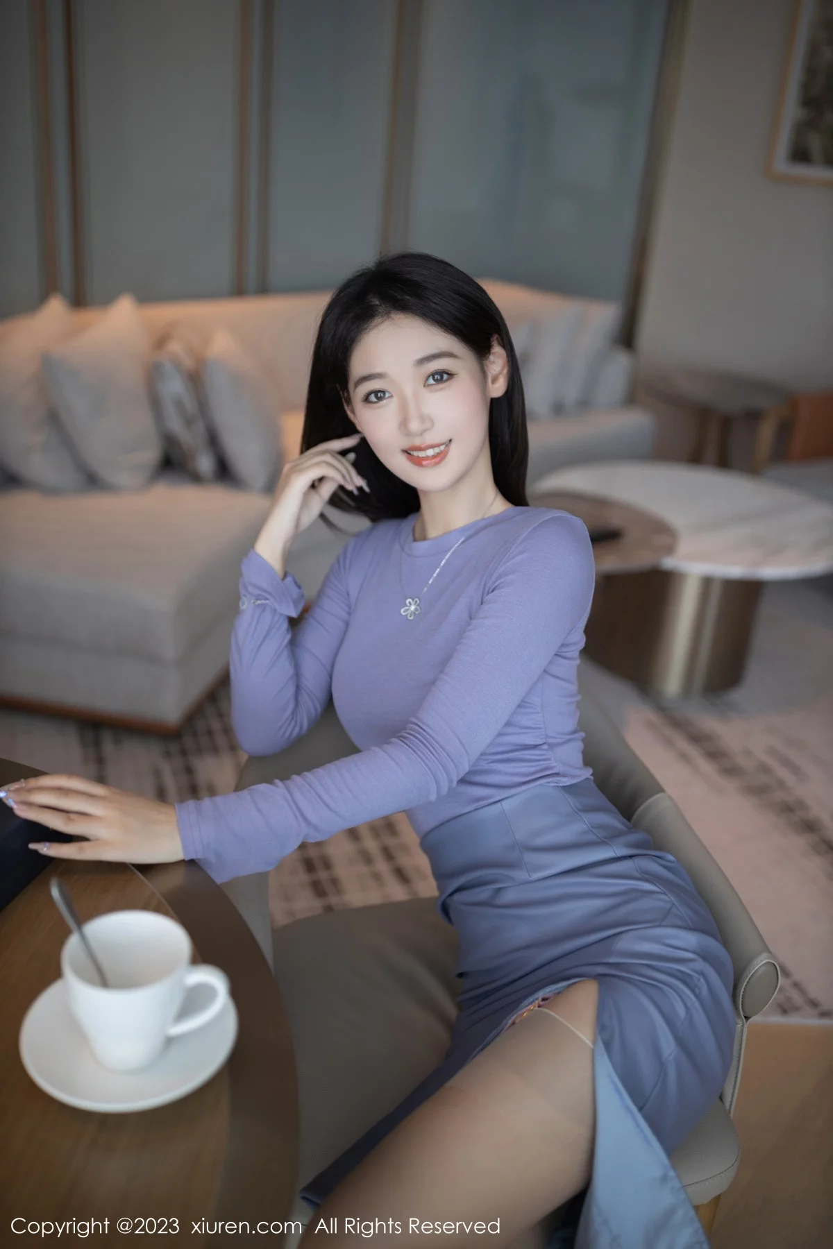 XiuRen第6258期_模特唐安琪下午茶主题半脱露粉色蕾丝内衣秀曼妙身姿诱惑写真78P
