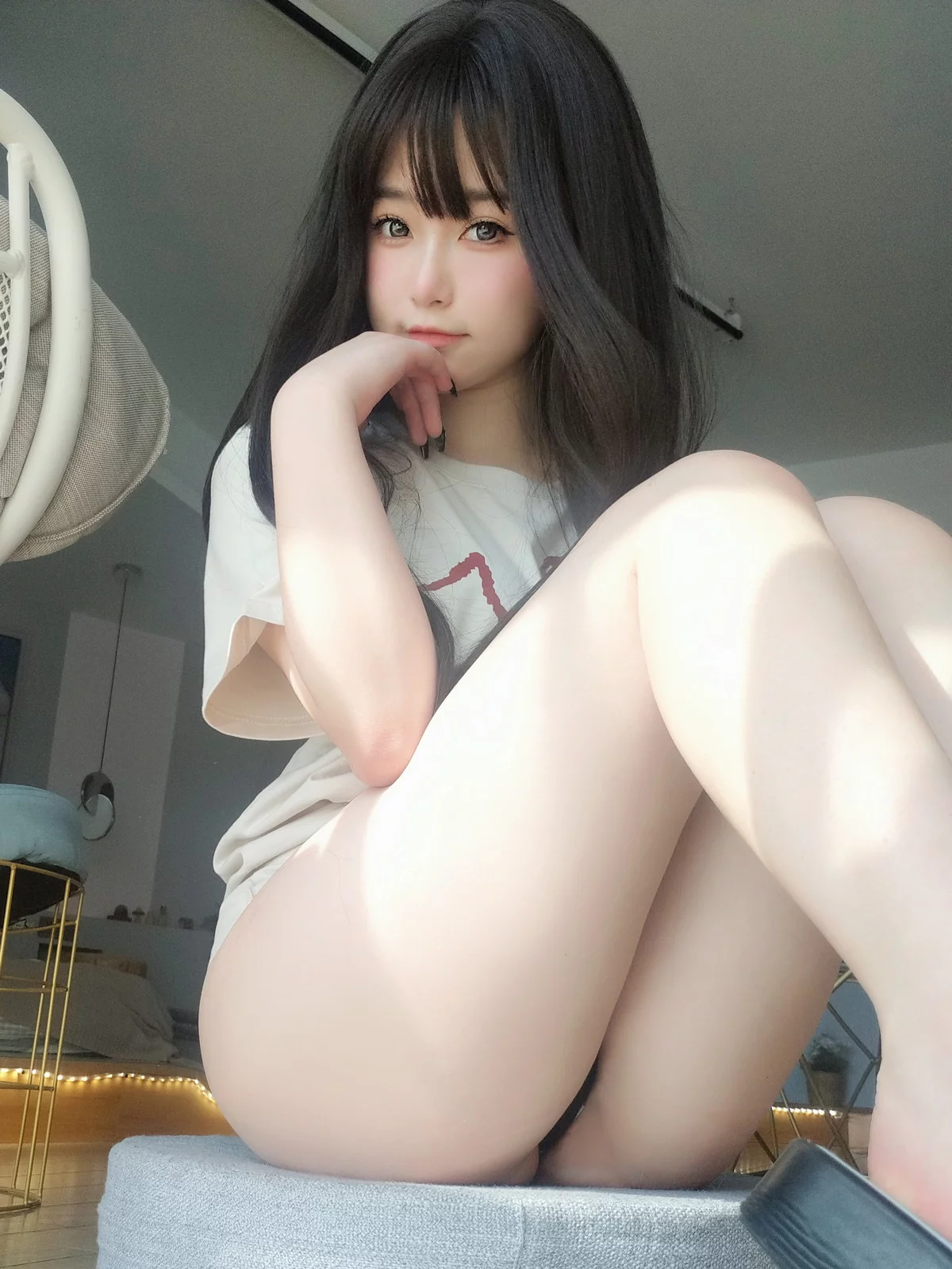 Coser妹子女主K暑假妹妹主题私房半撩上衣露性感蕾丝内衣秀丰满身材诱惑写真68P