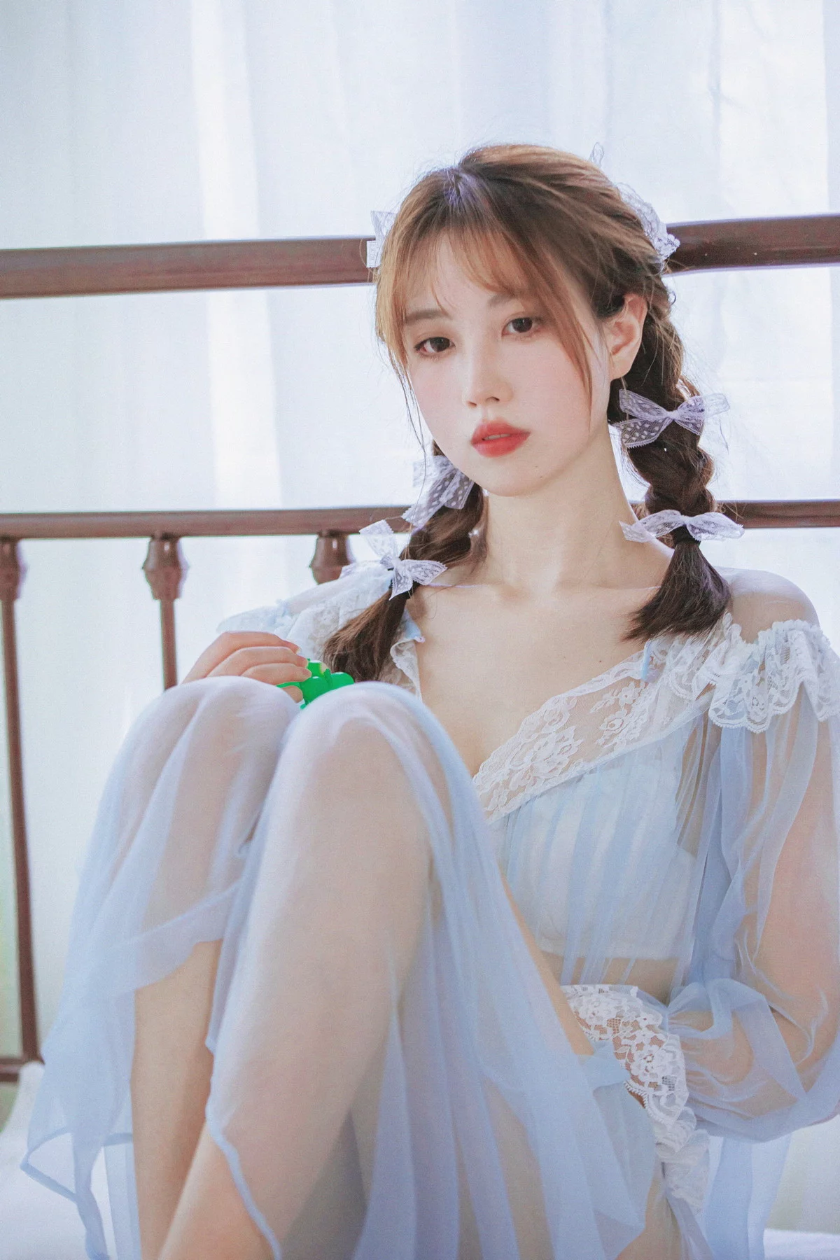次元少女念雪ww蓝纱衣主题私房性感蓝色薄纱裙透视秀白色内衣完美诱惑写真40P