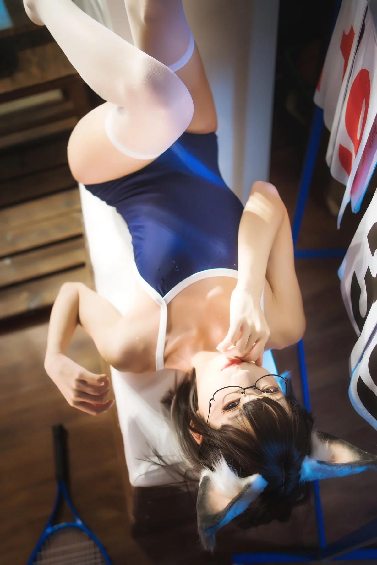 Coser美女狐玖玖死库水主题私房狐狸耳装扮性感死库水秀苗条身材迷人写真47P