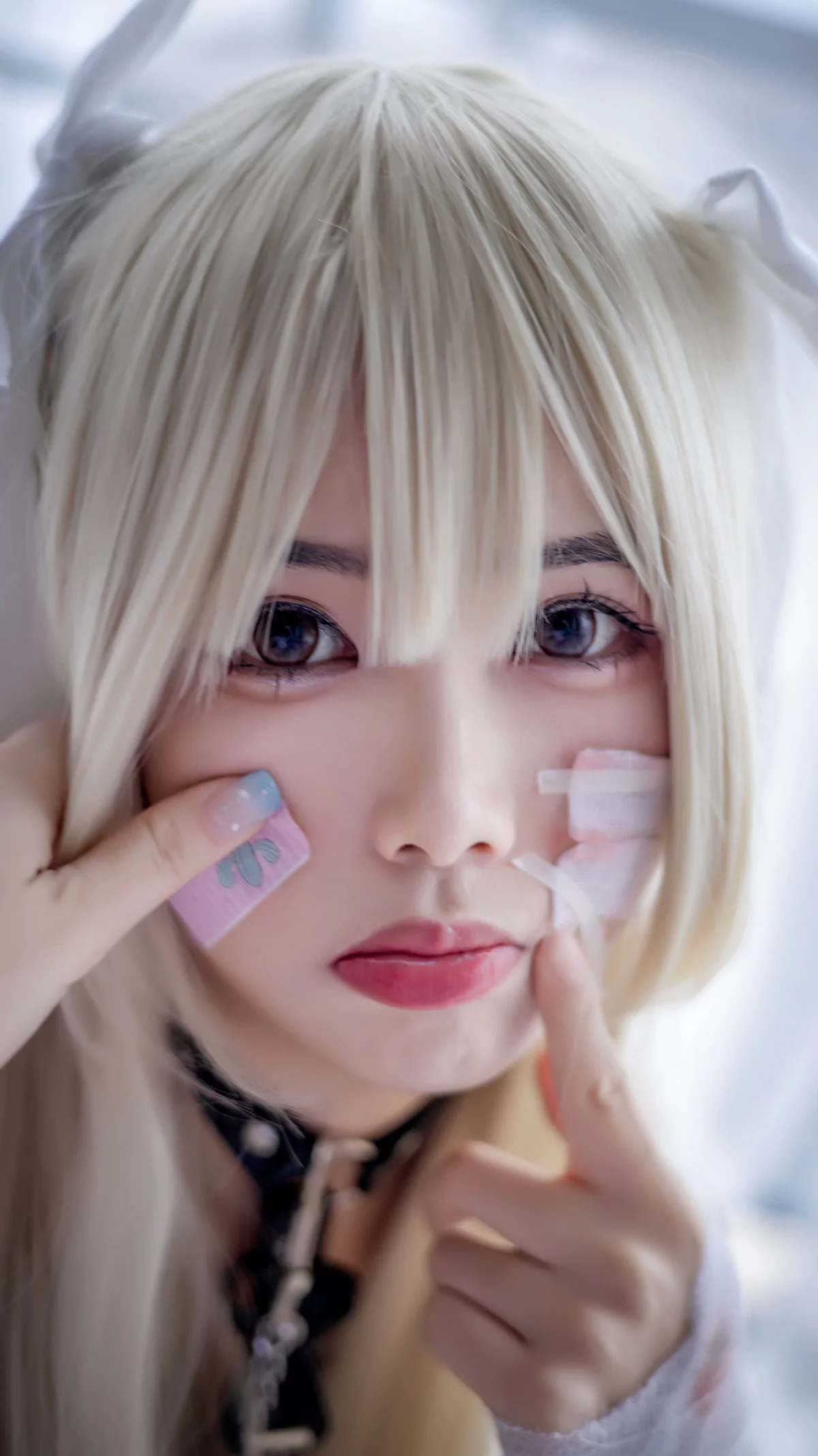 网络美女请叫我若生初音酱主题脱白色薄纱裙露性感黑色情趣服饰惹火诱惑写真48P