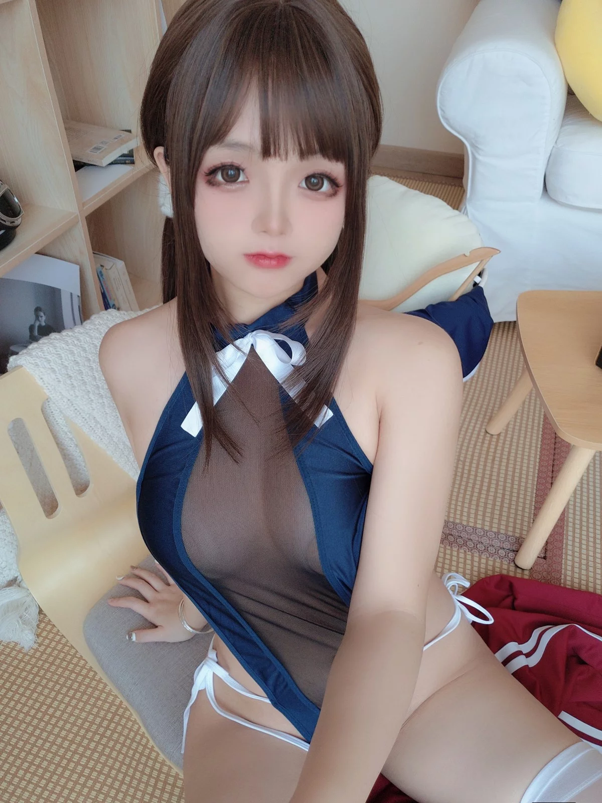 Cosplay美女日奈娇网纱死库水主题性感死库水配超薄黑丝秀惹火身材诱惑写真156P