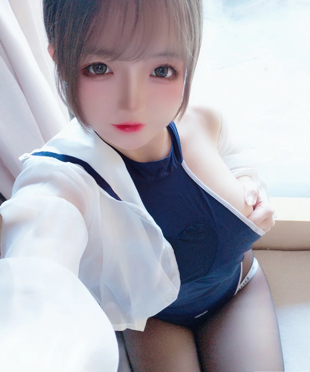 Cosplay美女日奈娇网纱死库水主题性感死库水配超薄黑丝秀惹火身材诱惑写真156P