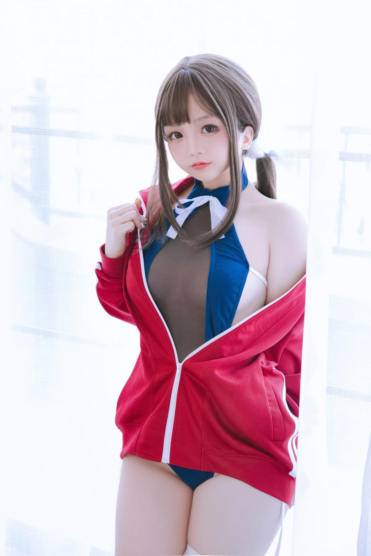 Cosplay美女日奈娇网纱死库水主题性感死库水配超薄黑丝秀惹火身材诱惑写真156P