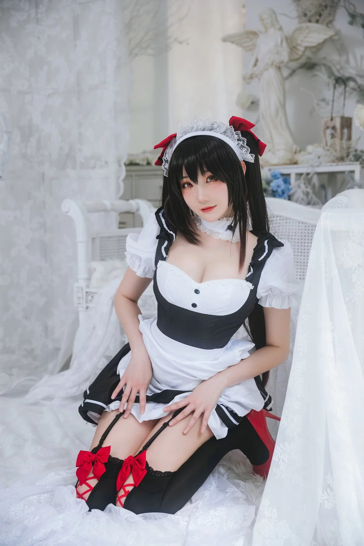 Coser美女瓜希酱时崎狂三主题私房性感多套服饰秀翘臀美腿迷人诱惑写真156P