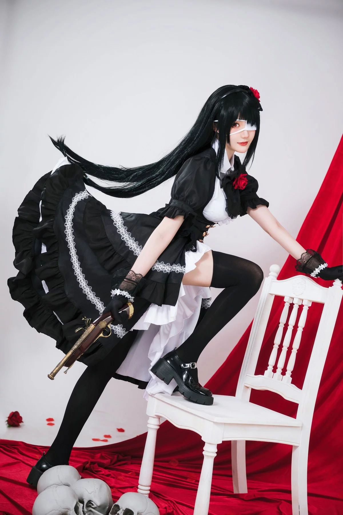 Coser美女瓜希酱时崎狂三主题私房性感多套服饰秀翘臀美腿迷人诱惑写真156P