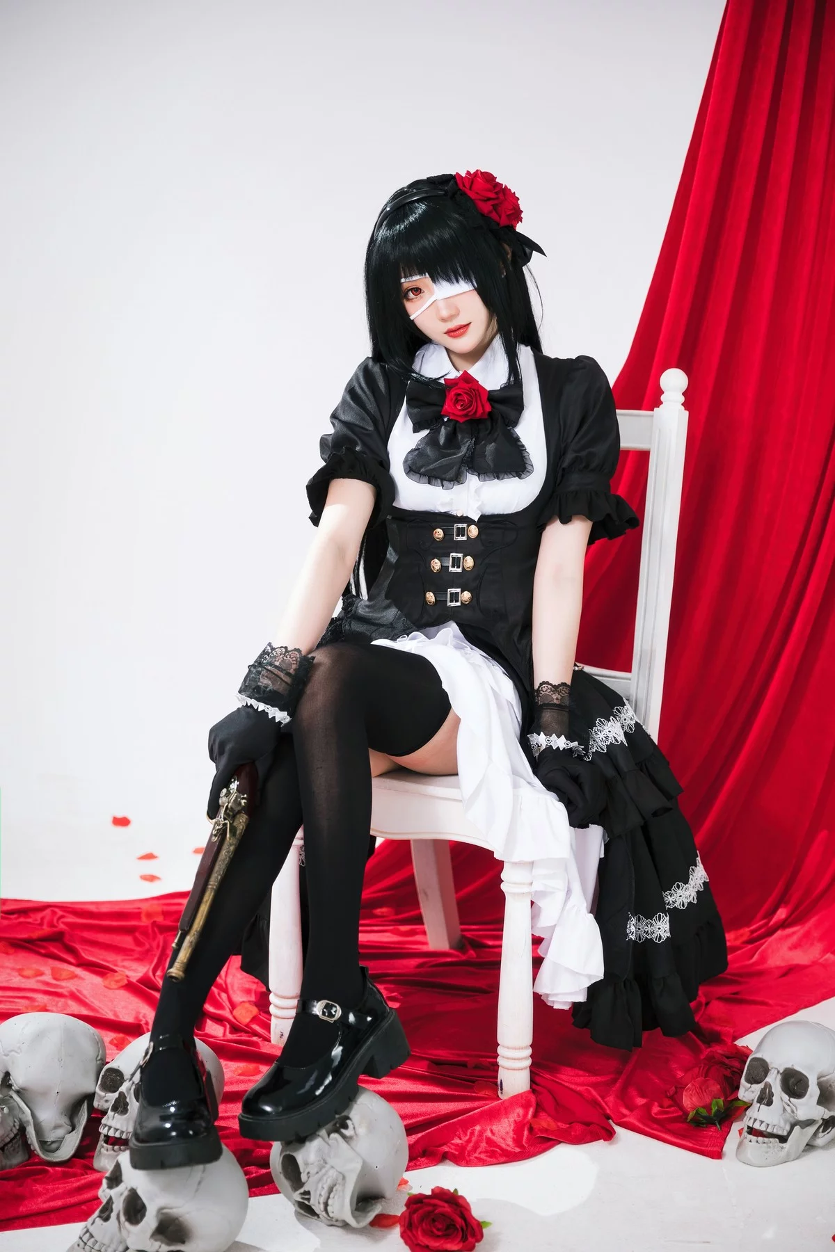 Coser美女瓜希酱时崎狂三主题私房性感多套服饰秀翘臀美腿迷人诱惑写真156P