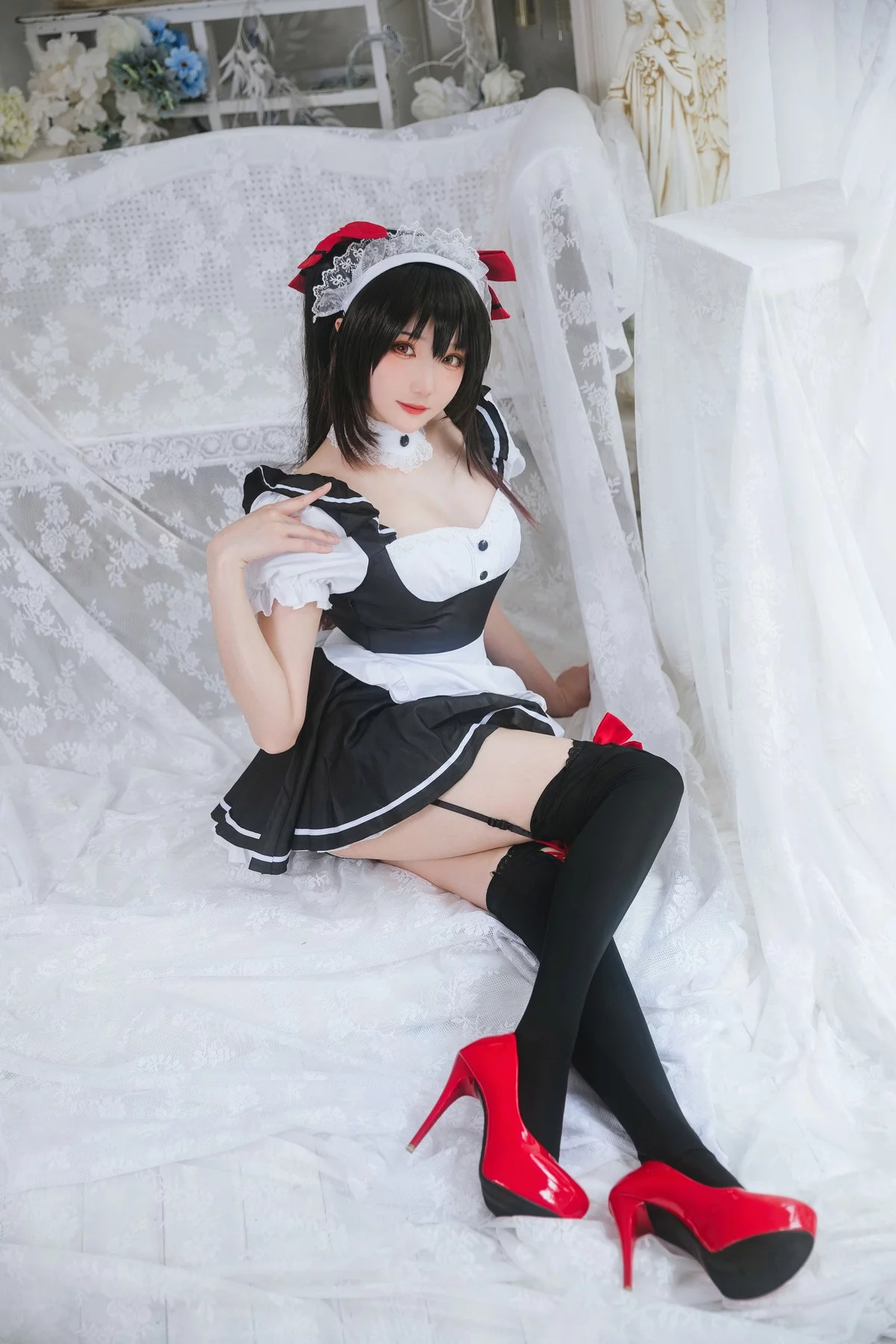 Coser美女瓜希酱时崎狂三主题私房性感多套服饰秀翘臀美腿迷人诱惑写真156P
