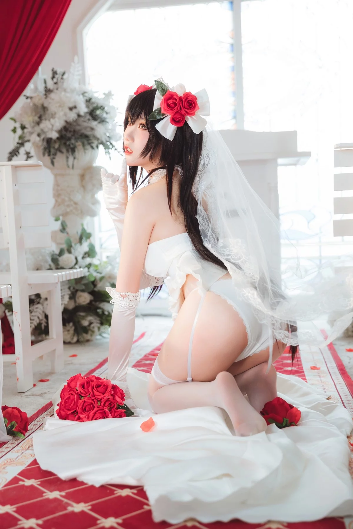 Coser美女瓜希酱时崎狂三主题私房性感多套服饰秀翘臀美腿迷人诱惑写真156P