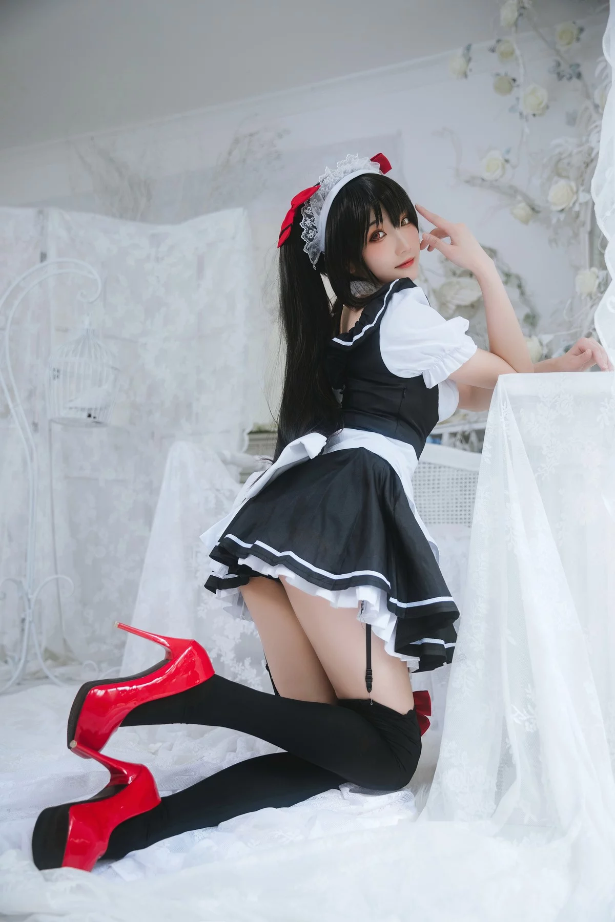 Coser美女瓜希酱时崎狂三主题私房性感多套服饰秀翘臀美腿迷人诱惑写真156P