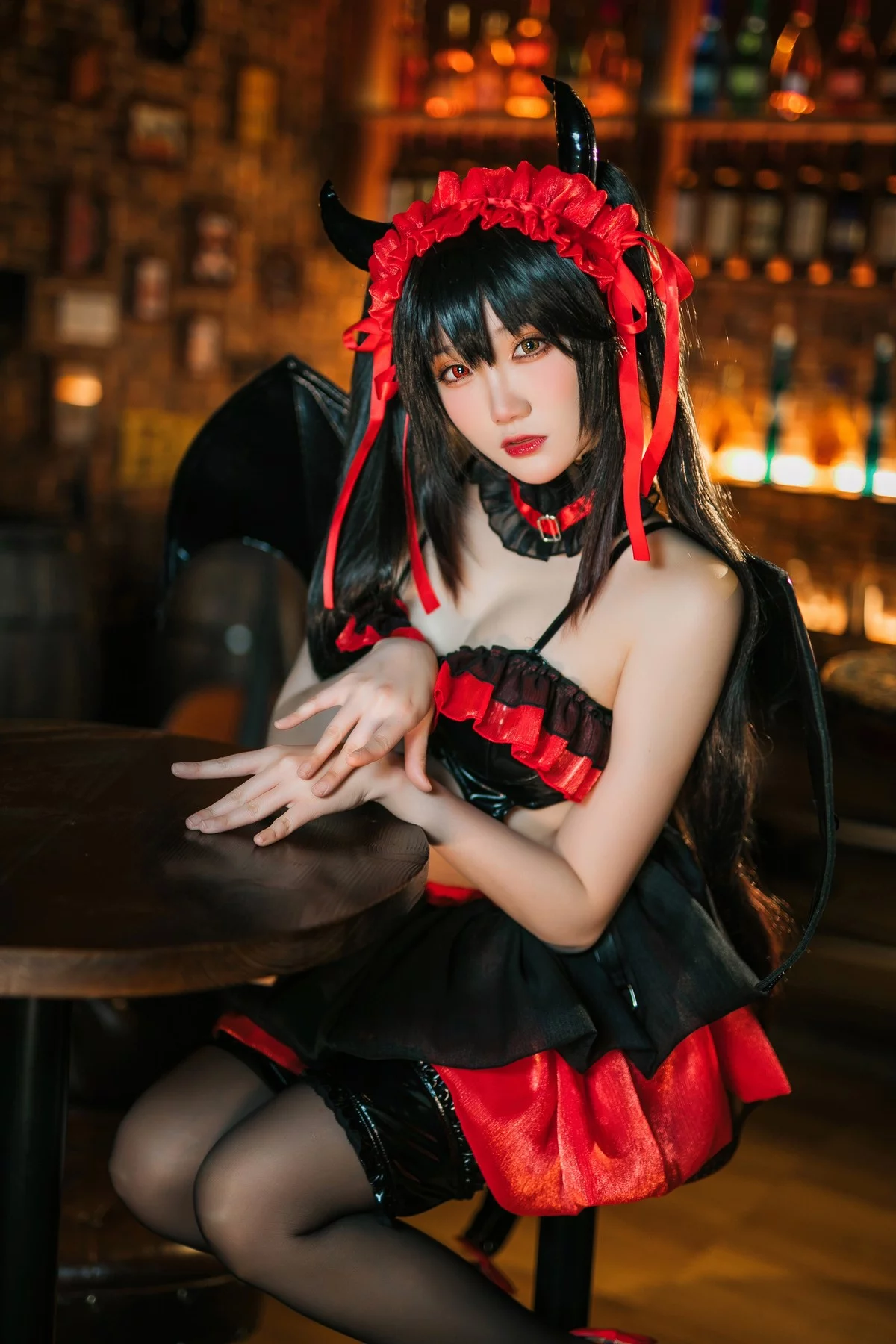 Coser美女瓜希酱时崎狂三主题私房性感多套服饰秀翘臀美腿迷人诱惑写真156P