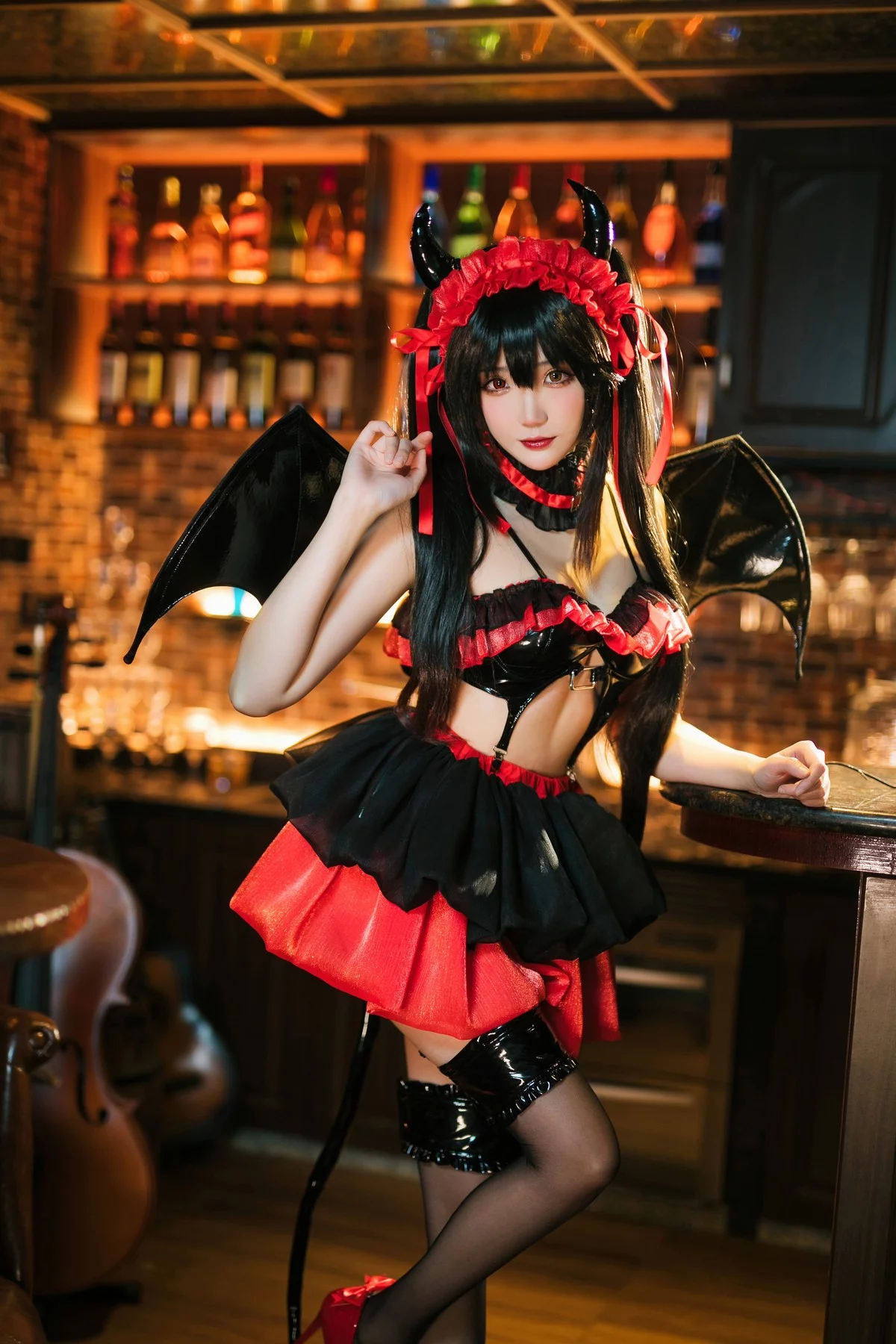 Coser美女瓜希酱时崎狂三主题私房性感多套服饰秀翘臀美腿迷人诱惑写真156P