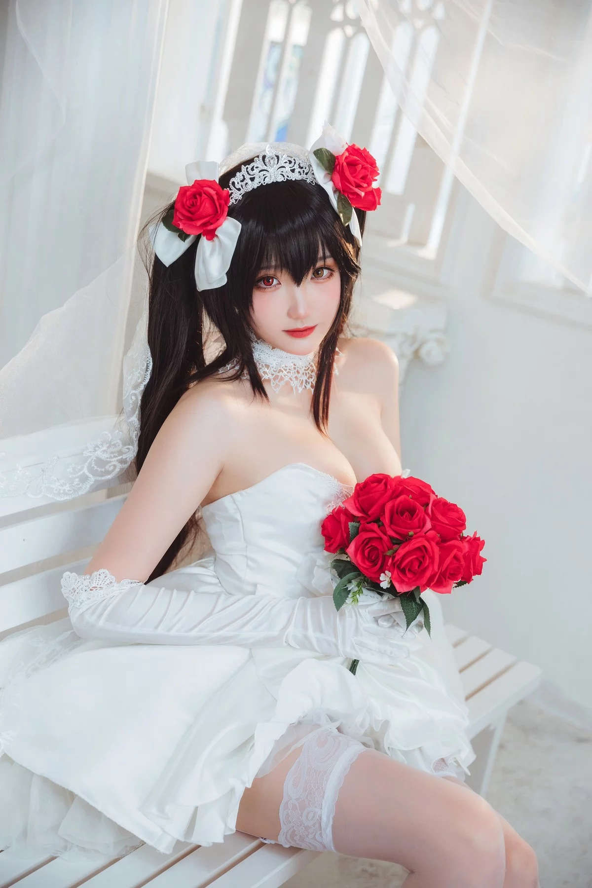 Coser美女瓜希酱时崎狂三主题私房性感多套服饰秀翘臀美腿迷人诱惑写真156P