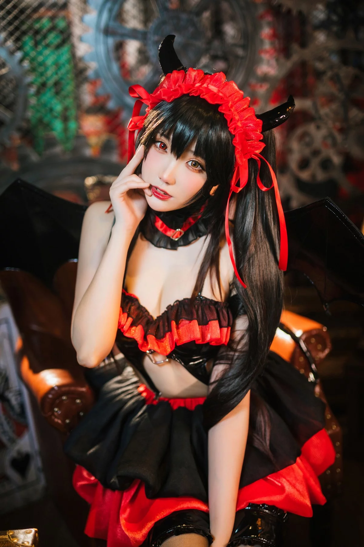 Coser美女瓜希酱时崎狂三主题私房性感多套服饰秀翘臀美腿迷人诱惑写真156P