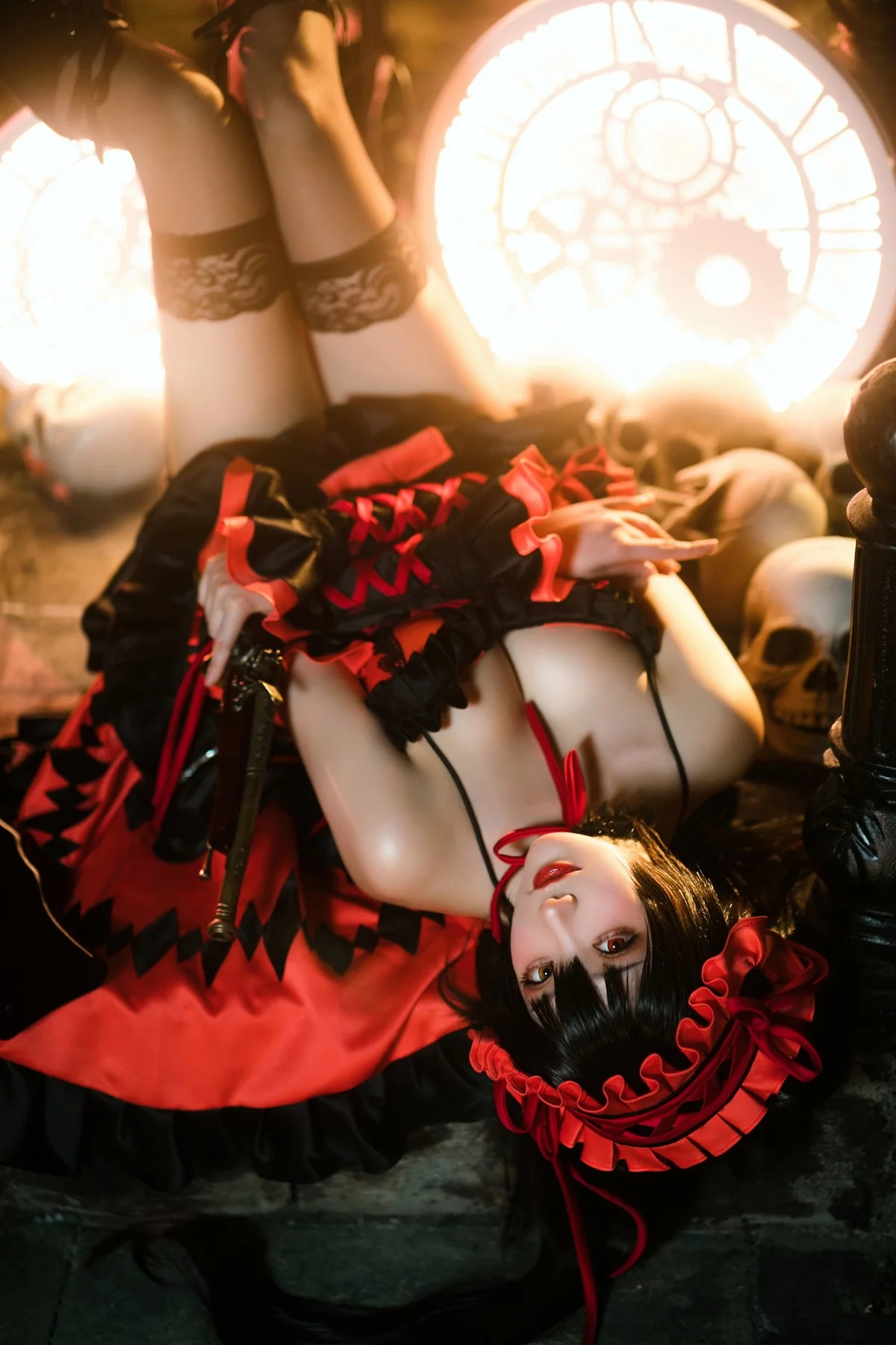 Coser美女瓜希酱时崎狂三主题私房性感多套服饰秀翘臀美腿迷人诱惑写真156P