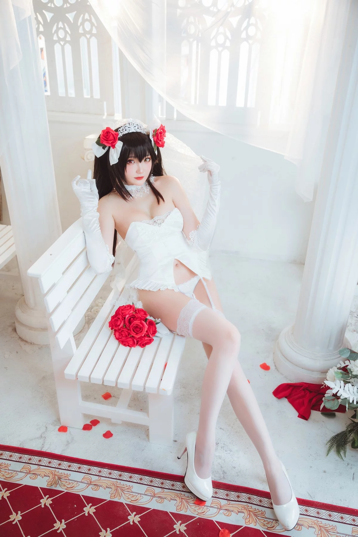 Coser美女瓜希酱时崎狂三主题私房性感多套服饰秀翘臀美腿迷人诱惑写真156P