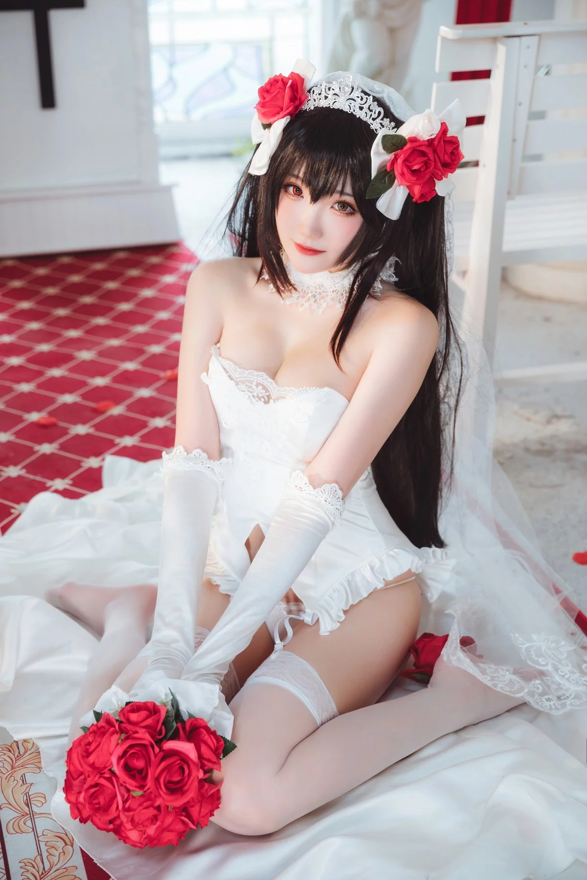 Coser美女瓜希酱时崎狂三主题私房性感多套服饰秀翘臀美腿迷人诱惑写真156P