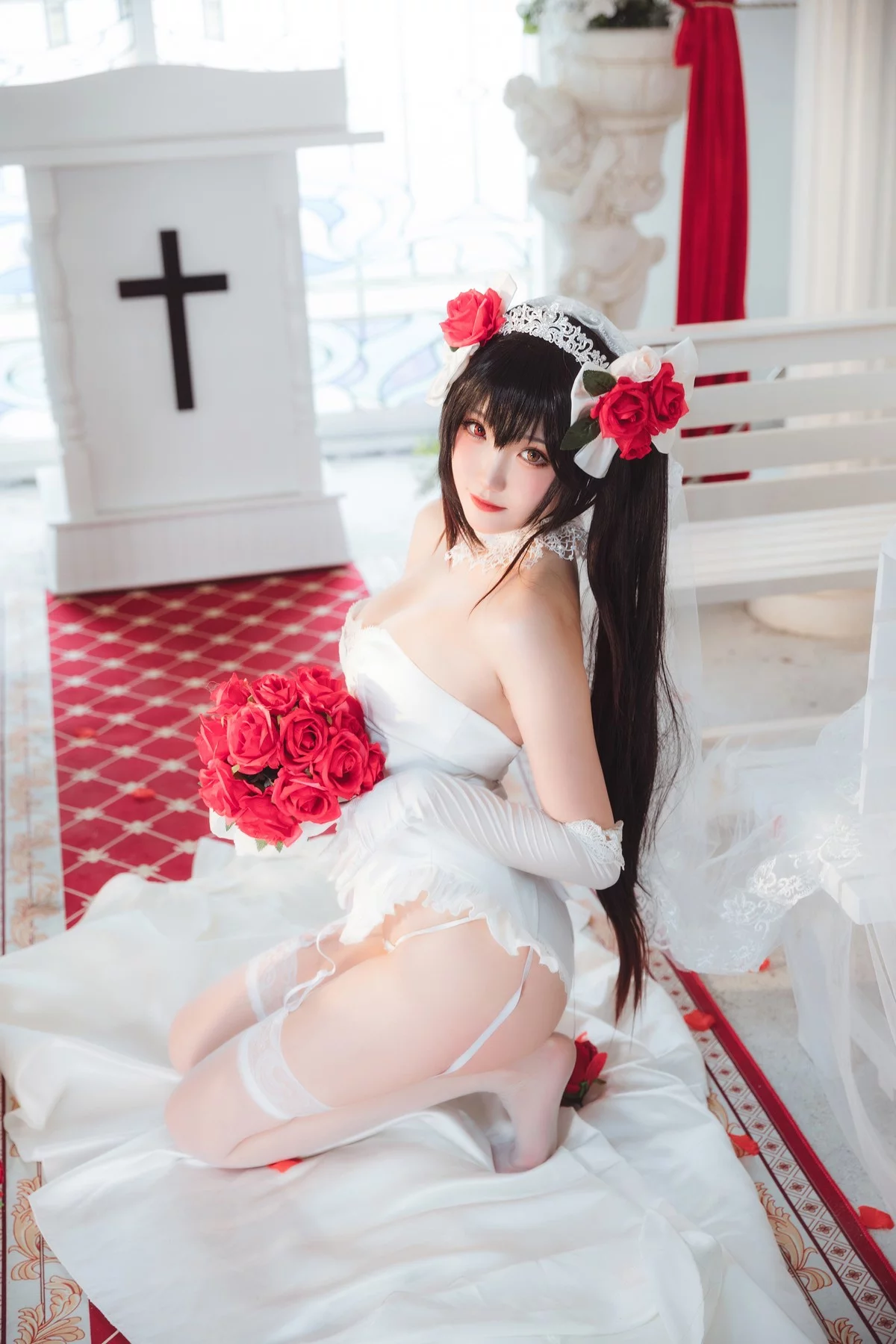 Coser美女瓜希酱时崎狂三主题私房性感多套服饰秀翘臀美腿迷人诱惑写真156P