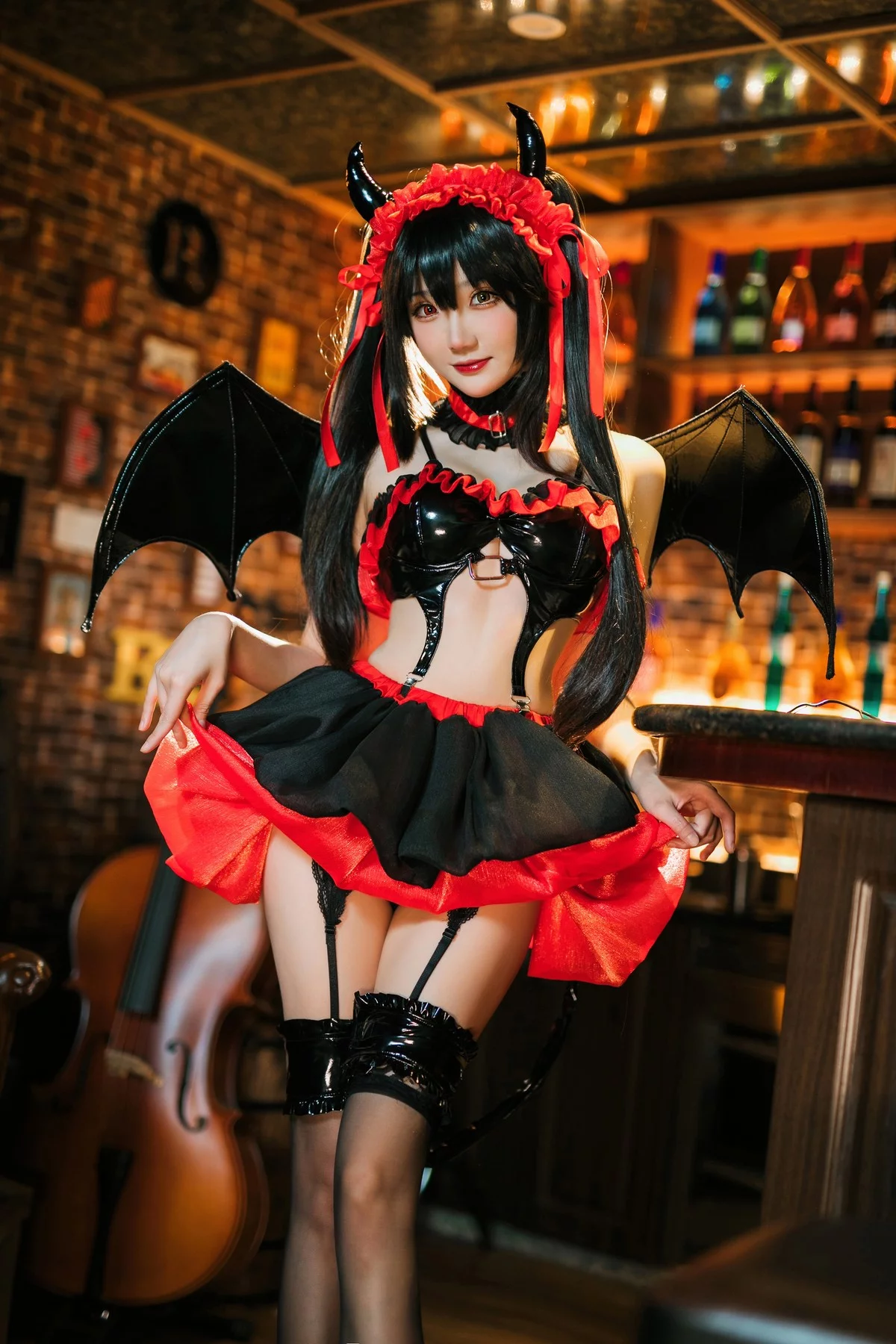Coser美女瓜希酱时崎狂三主题私房性感多套服饰秀翘臀美腿迷人诱惑写真156P