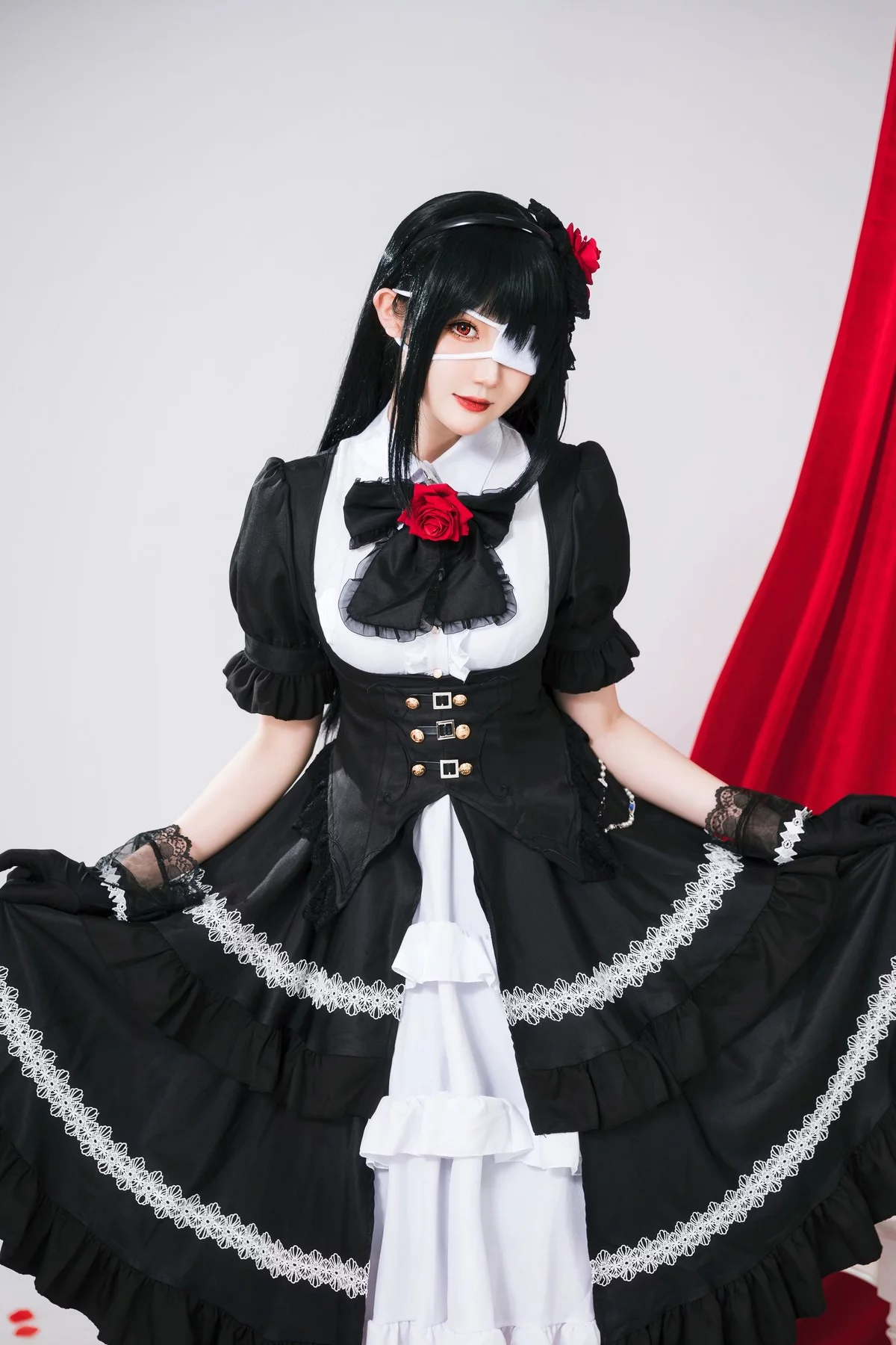 Coser美女瓜希酱时崎狂三主题私房性感多套服饰秀翘臀美腿迷人诱惑写真156P