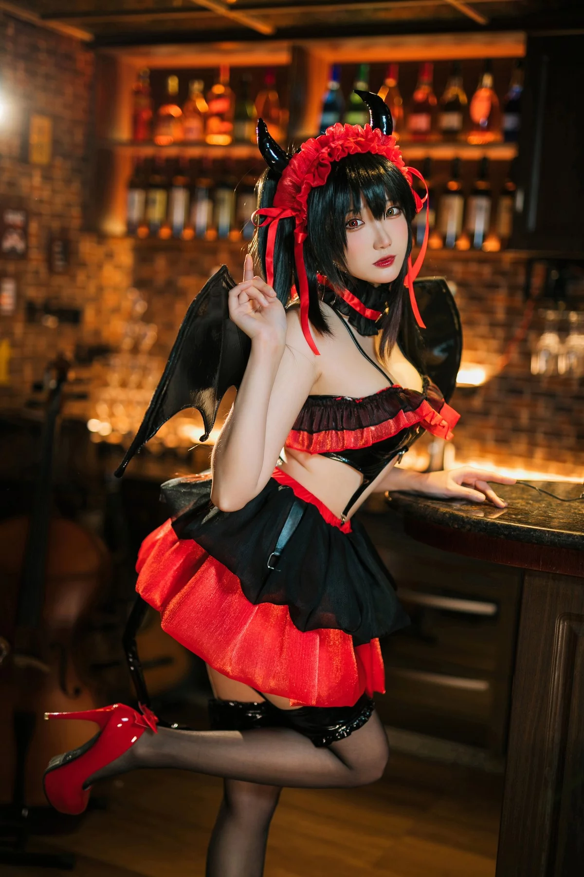 Coser美女瓜希酱时崎狂三主题私房性感多套服饰秀翘臀美腿迷人诱惑写真156P