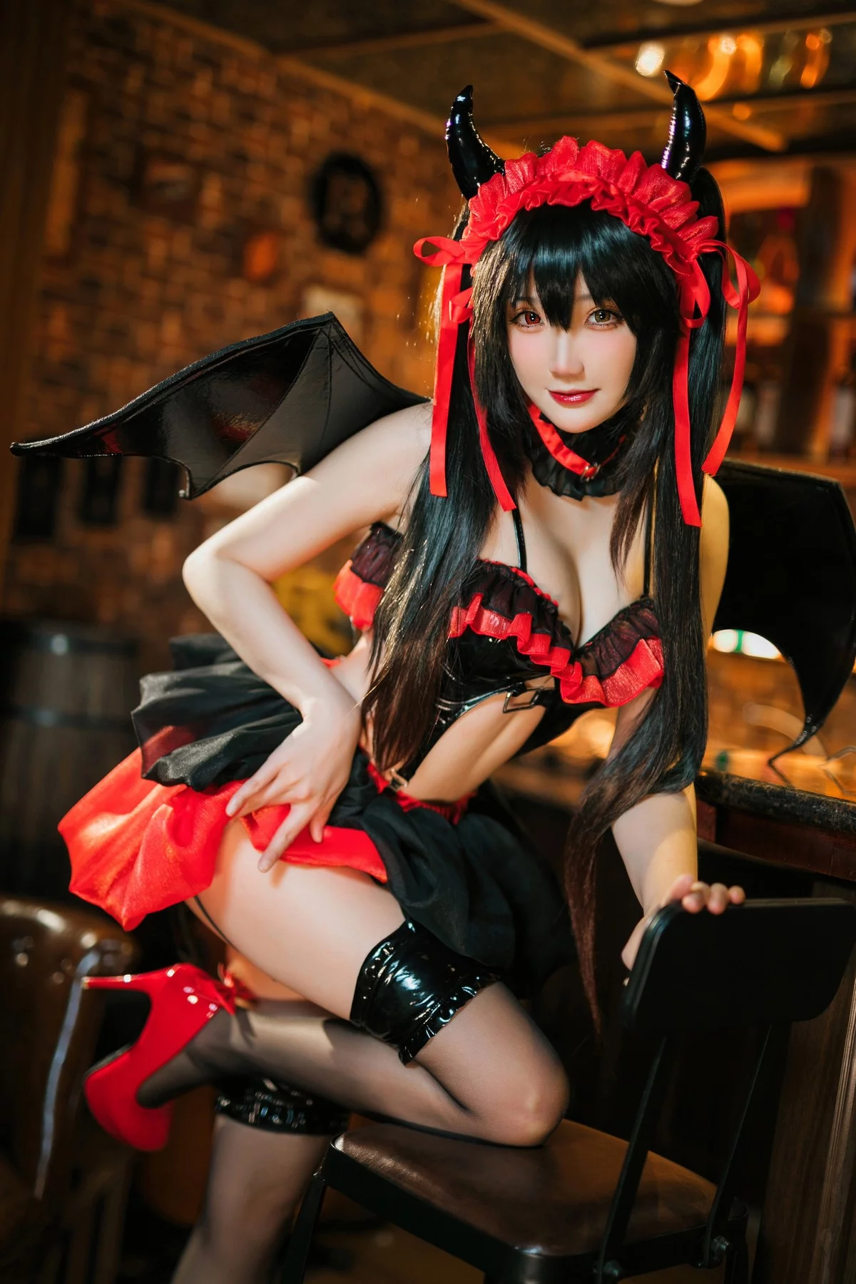 Coser美女瓜希酱时崎狂三主题私房性感多套服饰秀翘臀美腿迷人诱惑写真156P