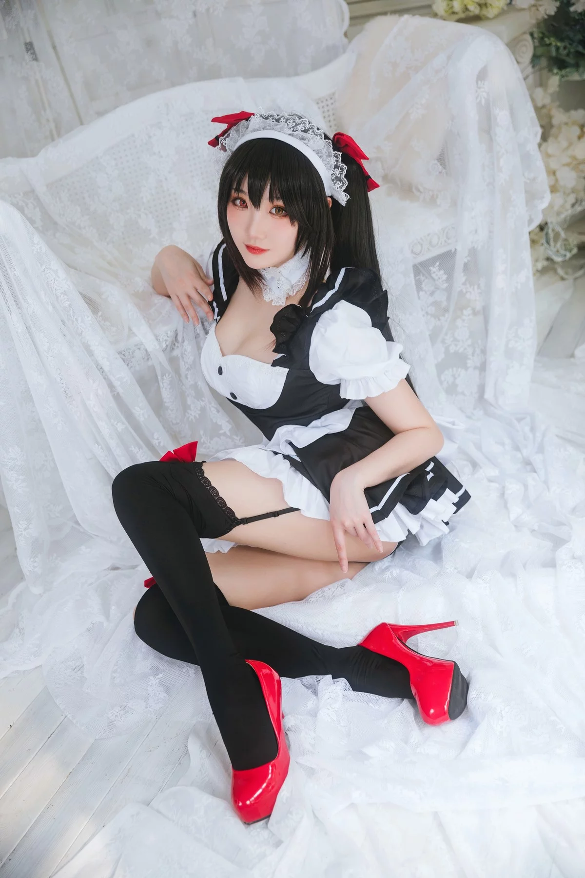 Coser美女瓜希酱时崎狂三主题私房性感多套服饰秀翘臀美腿迷人诱惑写真156P