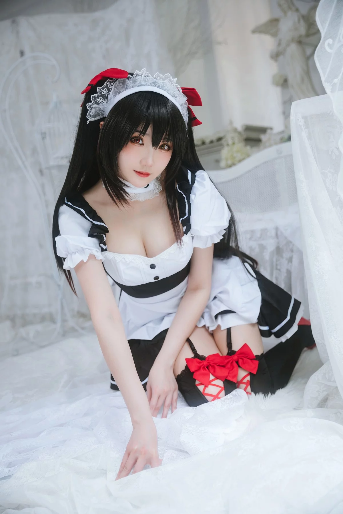 Coser美女瓜希酱时崎狂三主题私房性感多套服饰秀翘臀美腿迷人诱惑写真156P