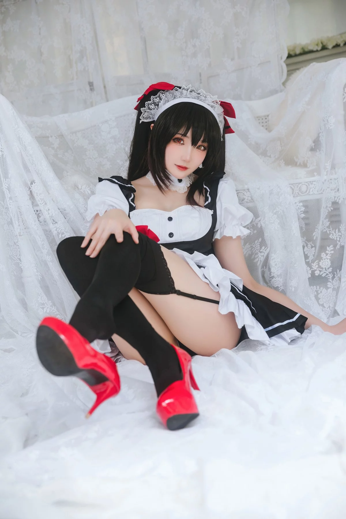 Coser美女瓜希酱时崎狂三主题私房性感多套服饰秀翘臀美腿迷人诱惑写真156P
