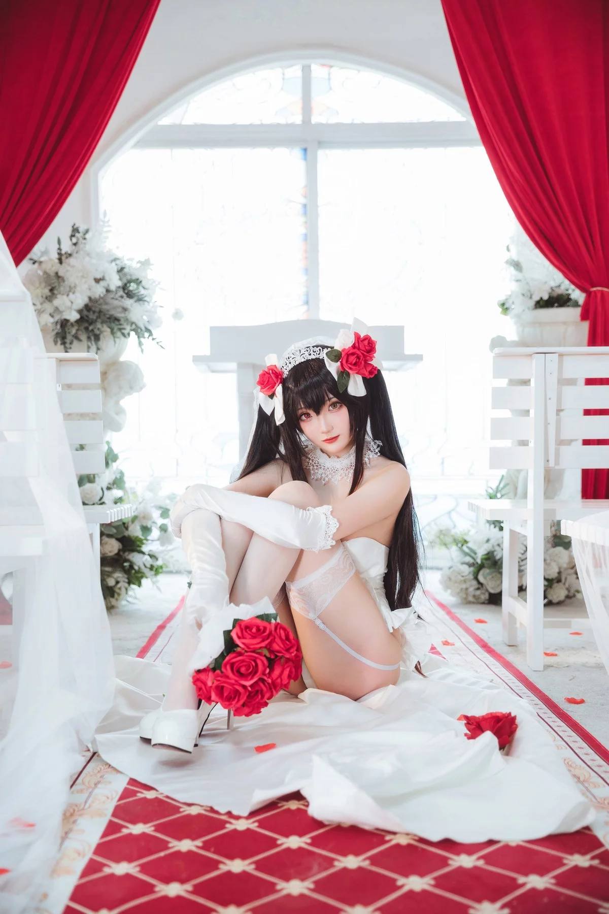 Coser美女瓜希酱时崎狂三主题私房性感多套服饰秀翘臀美腿迷人诱惑写真156P