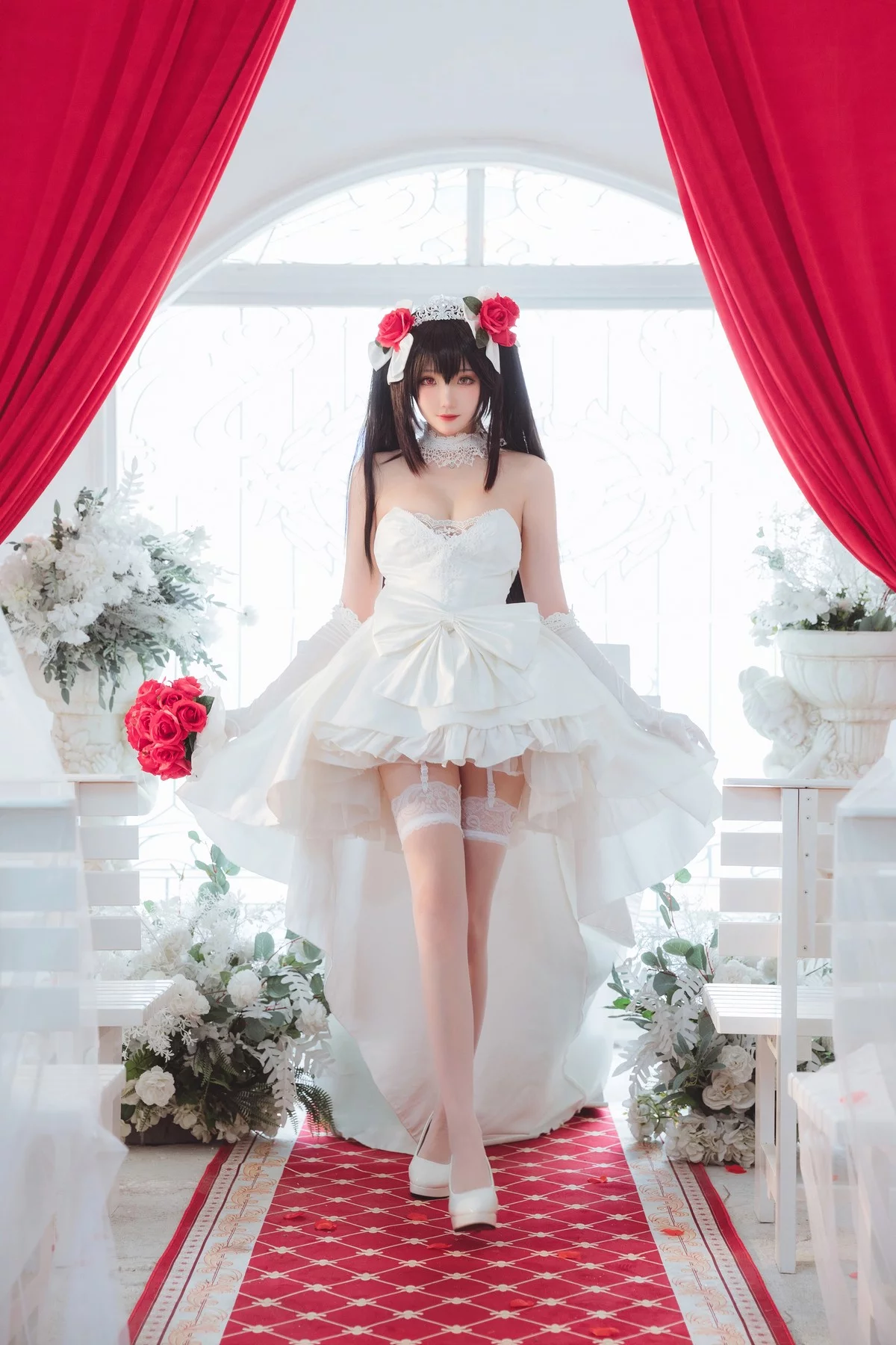 Coser美女瓜希酱时崎狂三主题私房性感多套服饰秀翘臀美腿迷人诱惑写真156P