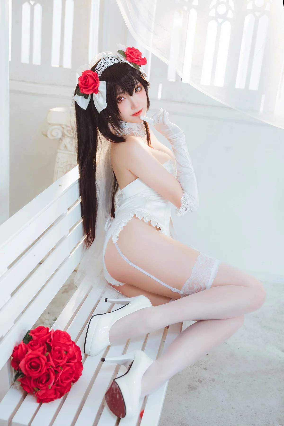 Coser美女瓜希酱时崎狂三主题私房性感多套服饰秀翘臀美腿迷人诱惑写真156P