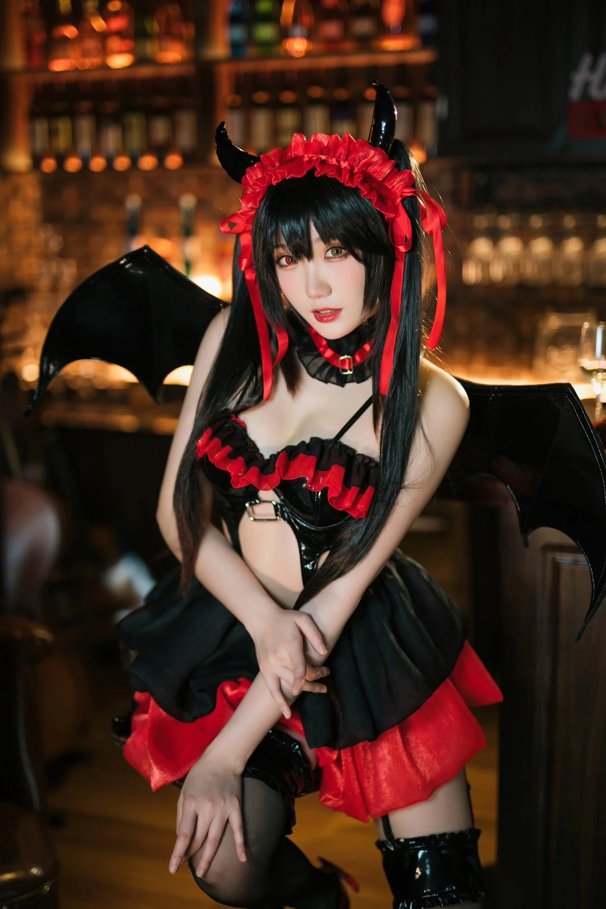 Coser美女瓜希酱时崎狂三主题私房性感多套服饰秀翘臀美腿迷人诱惑写真156P