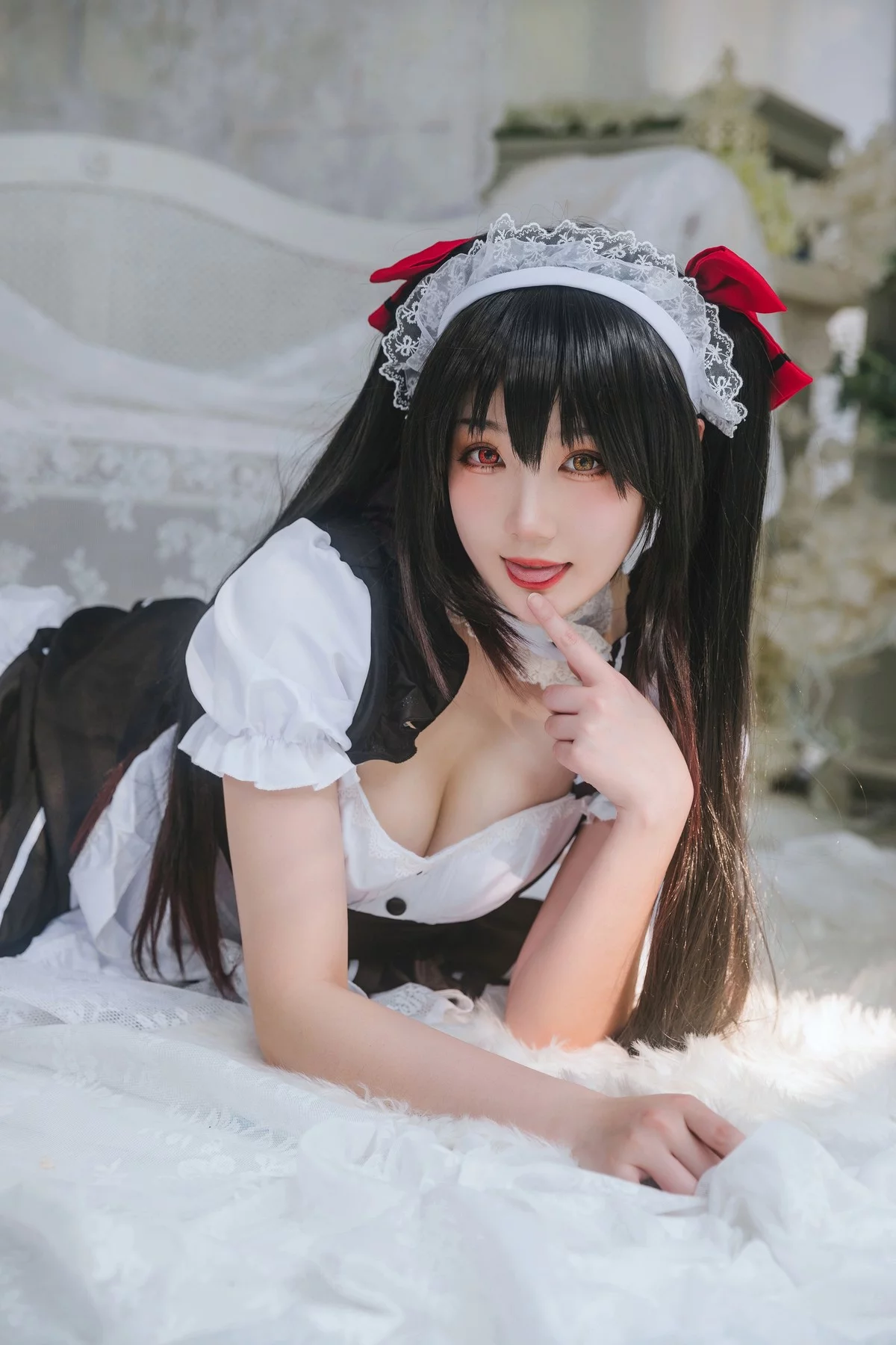 Coser美女瓜希酱时崎狂三主题私房性感多套服饰秀翘臀美腿迷人诱惑写真156P