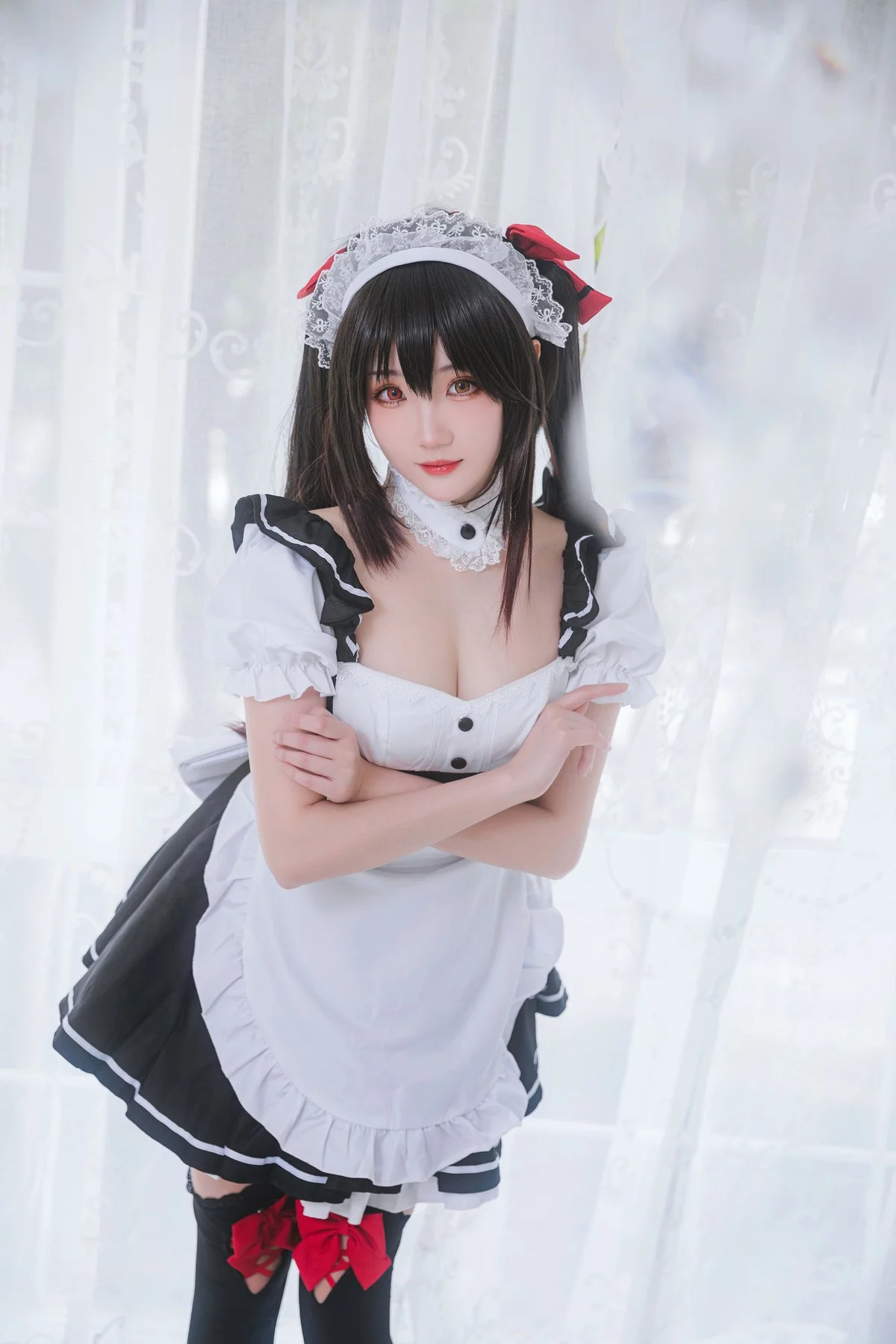 Coser美女瓜希酱时崎狂三主题私房性感多套服饰秀翘臀美腿迷人诱惑写真156P