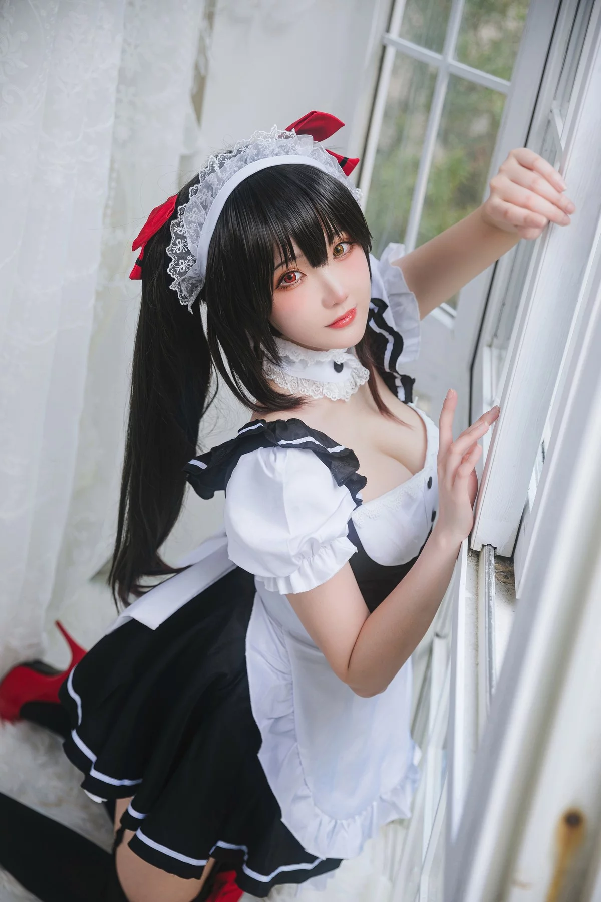 Coser美女瓜希酱时崎狂三主题私房性感多套服饰秀翘臀美腿迷人诱惑写真156P