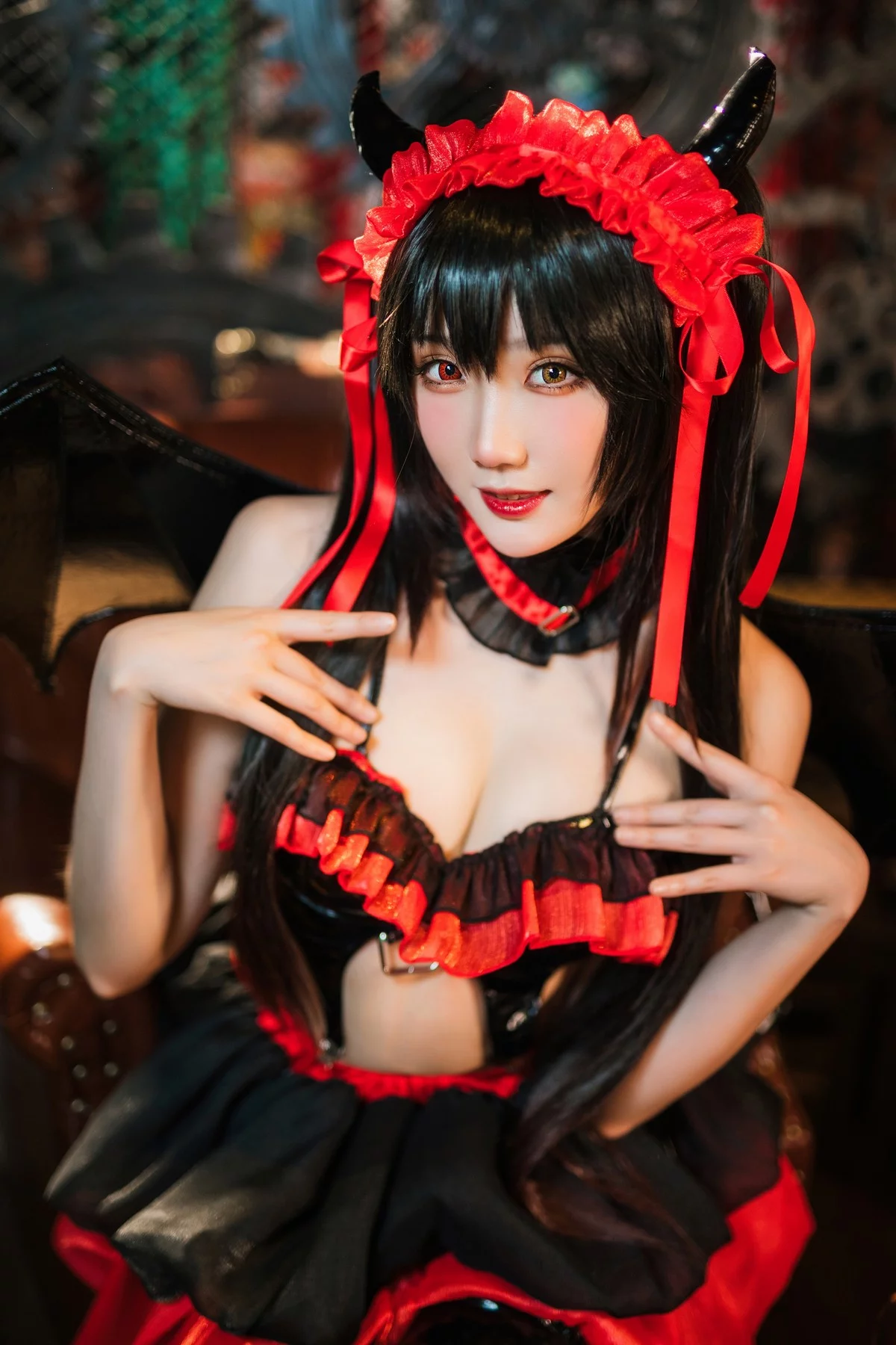 Coser美女瓜希酱时崎狂三主题私房性感多套服饰秀翘臀美腿迷人诱惑写真156P