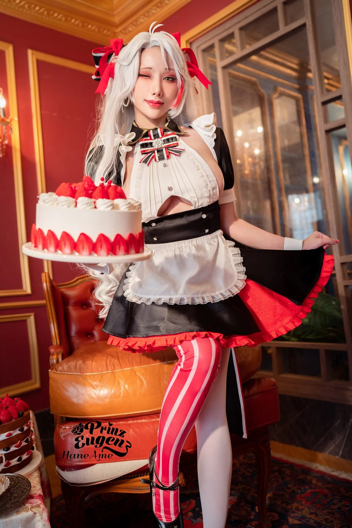 Coser美女雨波_HaneAme欧根亲王女仆主题私房脱女仆装露丰满身材诱惑写真21P
