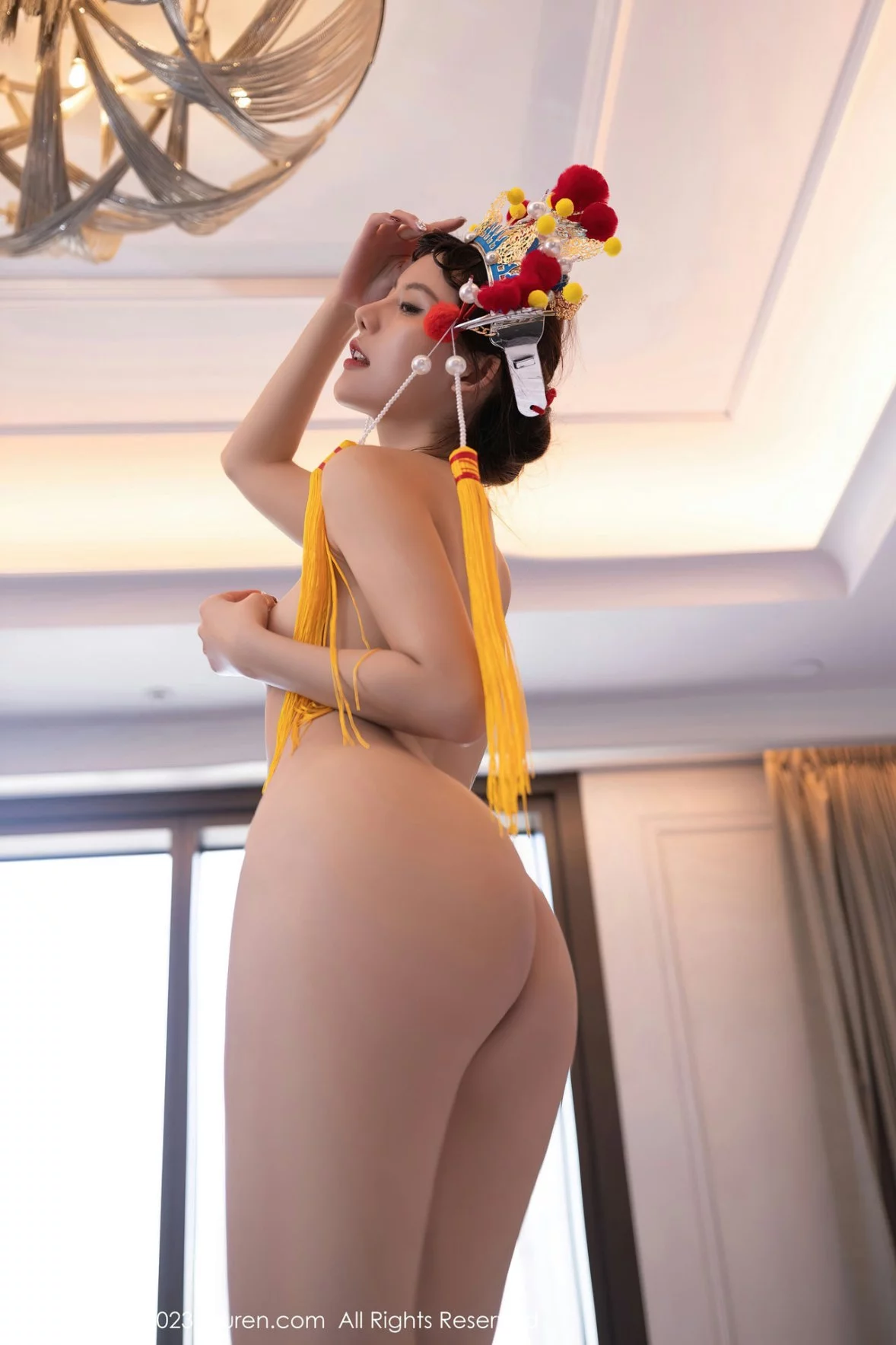 XiuRen第6308期_模特就是阿朱啊喜庆花嫁主题私房半脱露曼妙绝美身姿诱惑写真81P