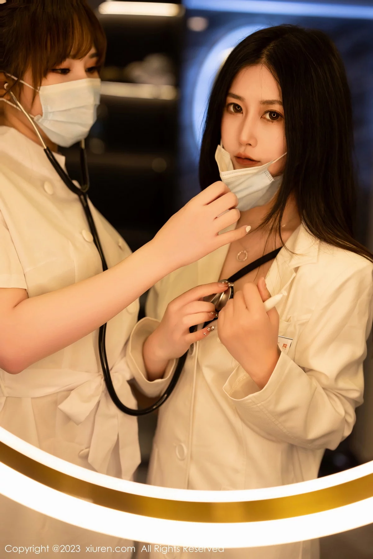 XiuRen第6312期_模特合集女神icy猪＆laura阿姣医生与护士主题性感内衣诱惑写真99P