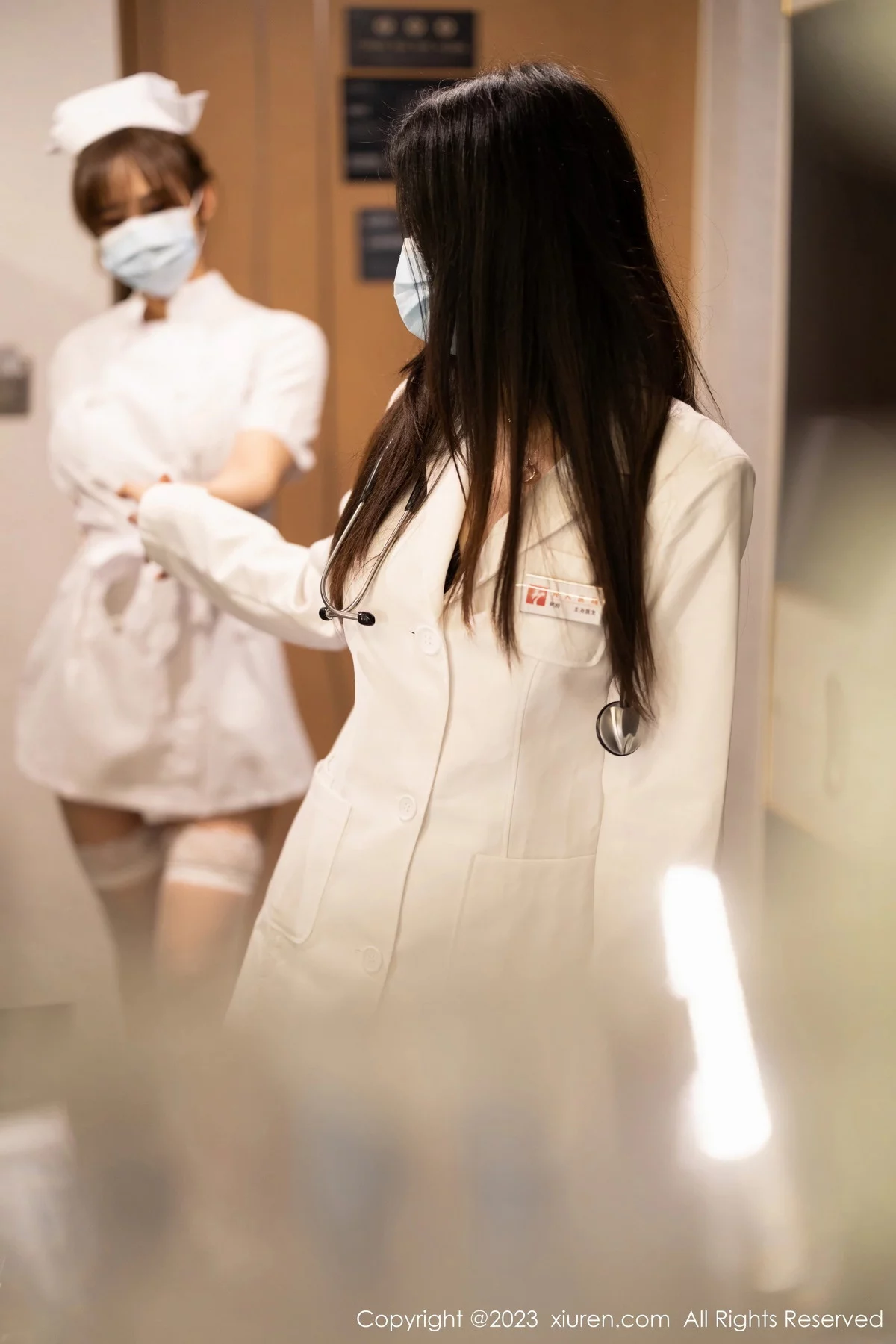 XiuRen第6312期_模特合集女神icy猪＆laura阿姣医生与护士主题性感内衣诱惑写真99P