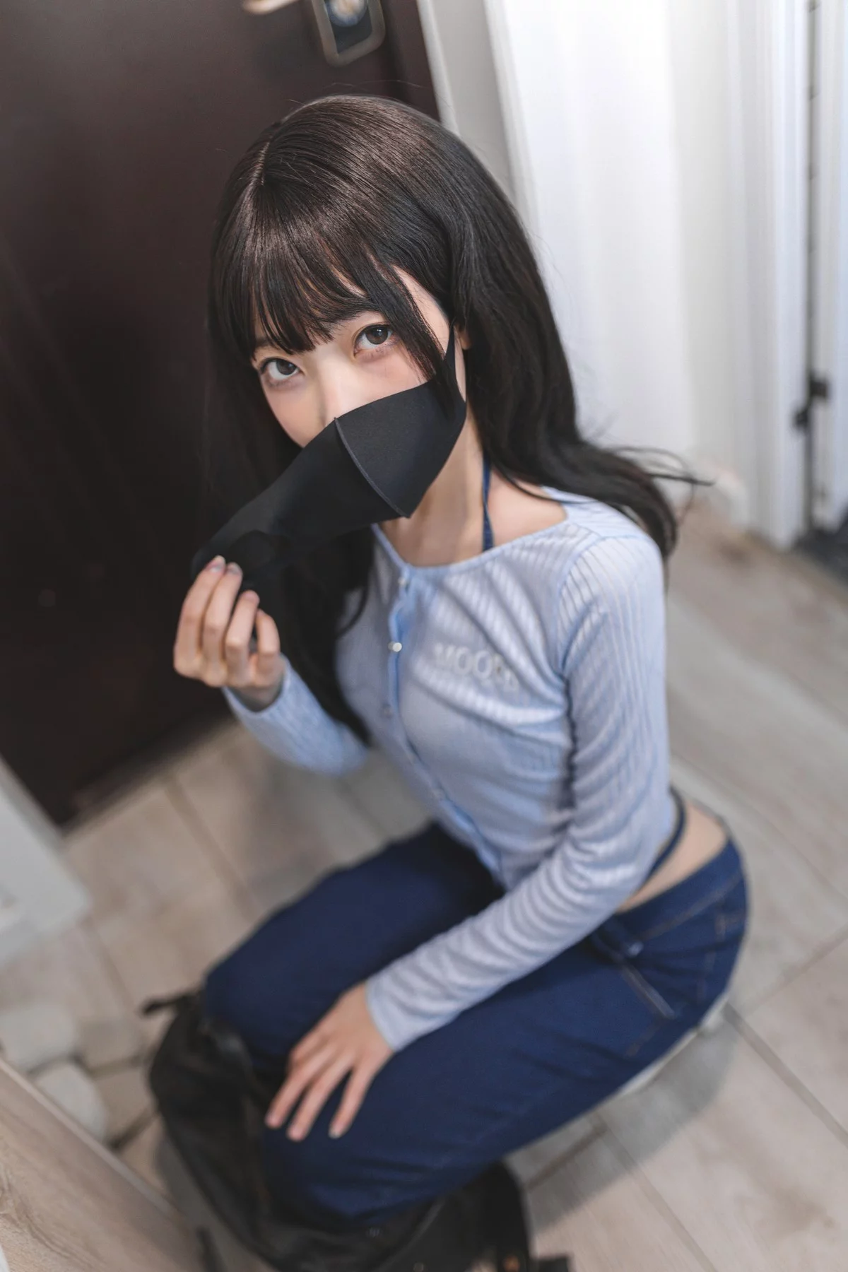 网络美女杏仁曲奇吉他妹妹2.0主题私房脱牛仔裤露性感牛仔内衣迷人诱惑写真41P