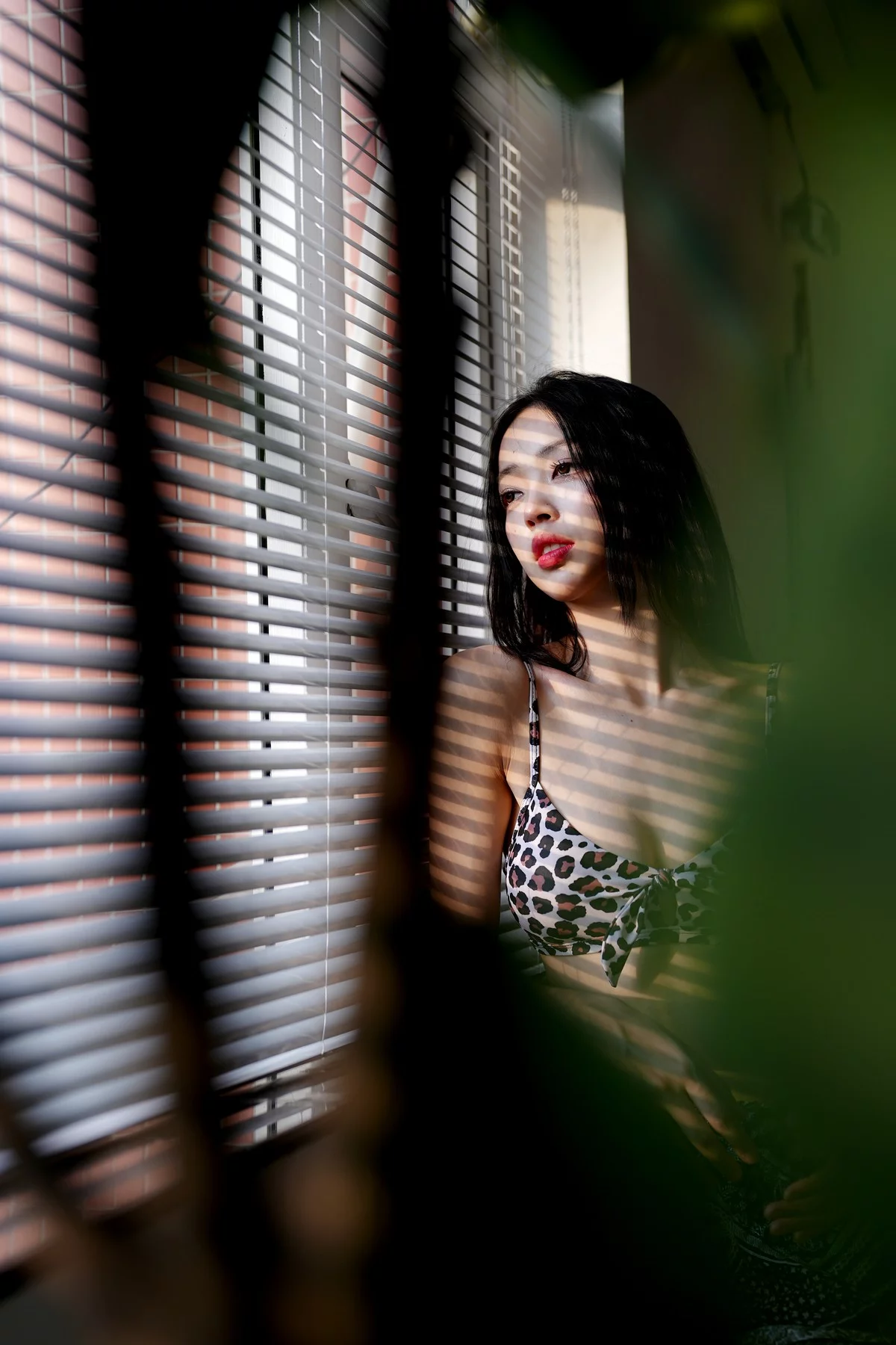 网络美女徐珺大哥自由之豹主题私房性感豹纹内衣秀完美身材迷人诱惑写真41P